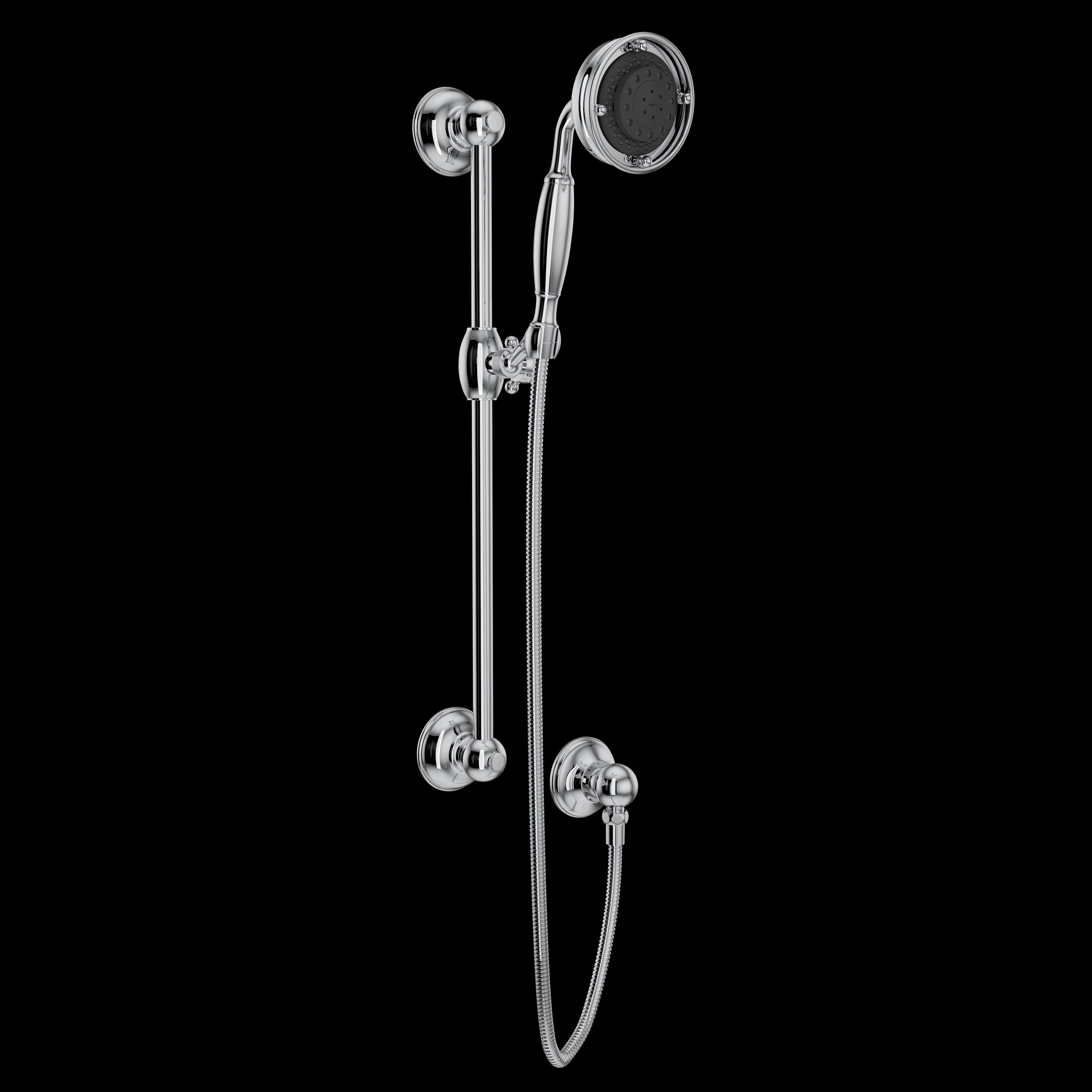 ROHL 1311 Handshower Set With 22" Slide Bar and 3-Function Handshower