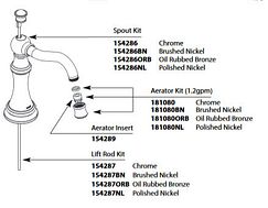 Moen 154287 Lift Rod Kit