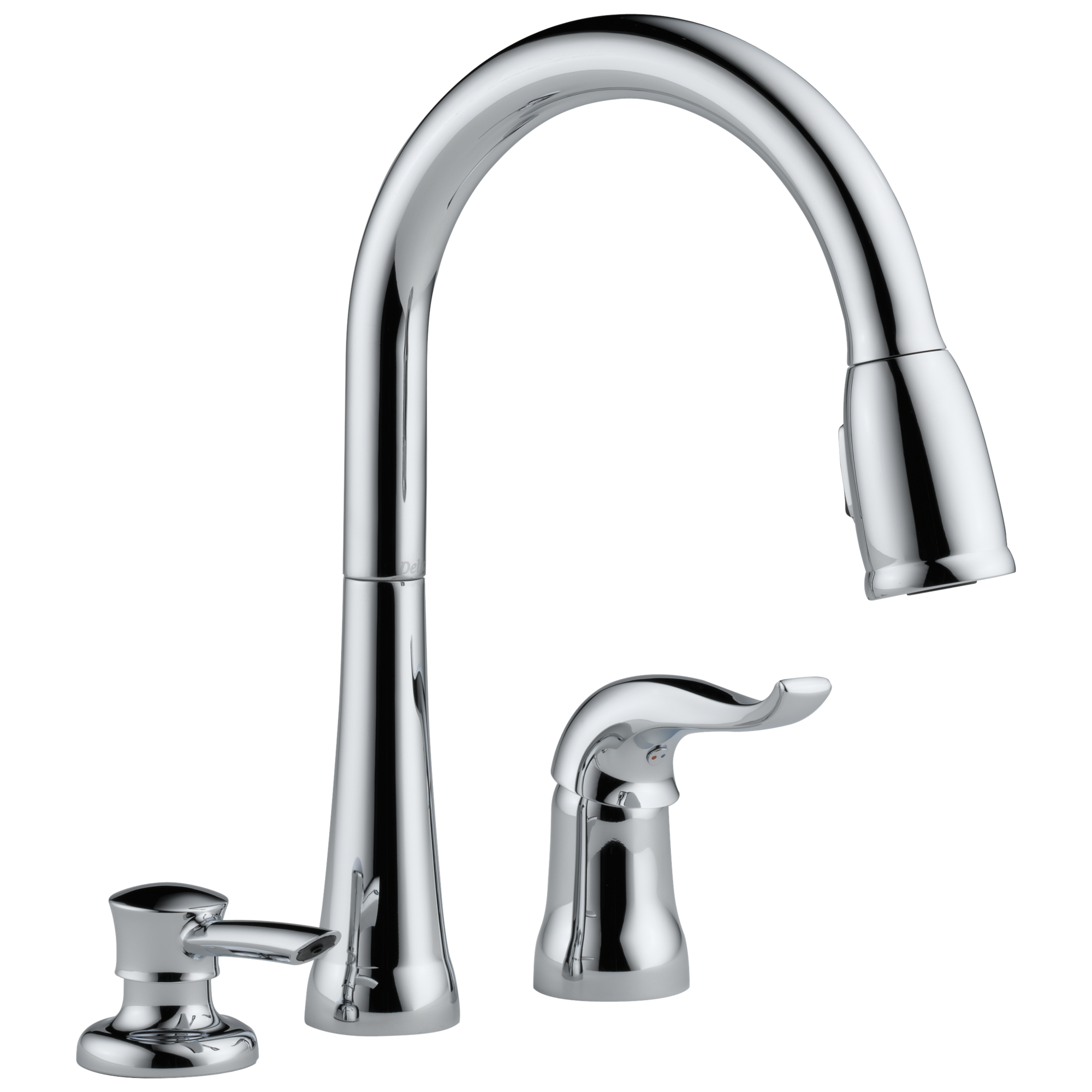 Delta 16970-DST Kate Single Handle Pull-Down Kitchen Faucet with Soap Dispenser