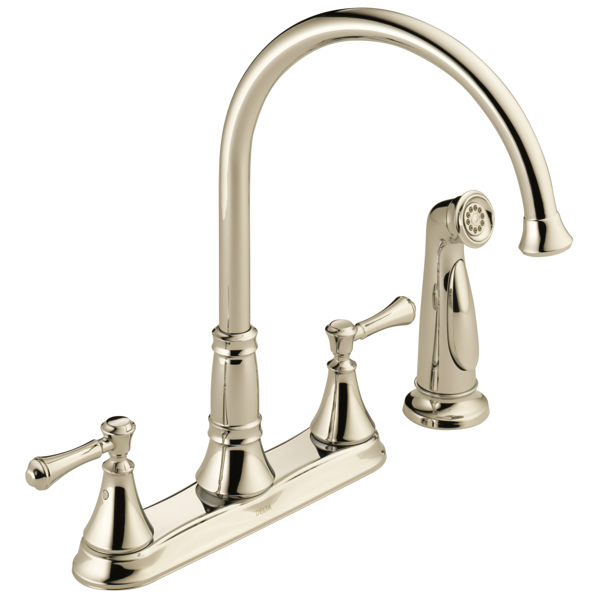 Delta 2497LF Cassidy Two Handle Kitchen Faucet with Spray