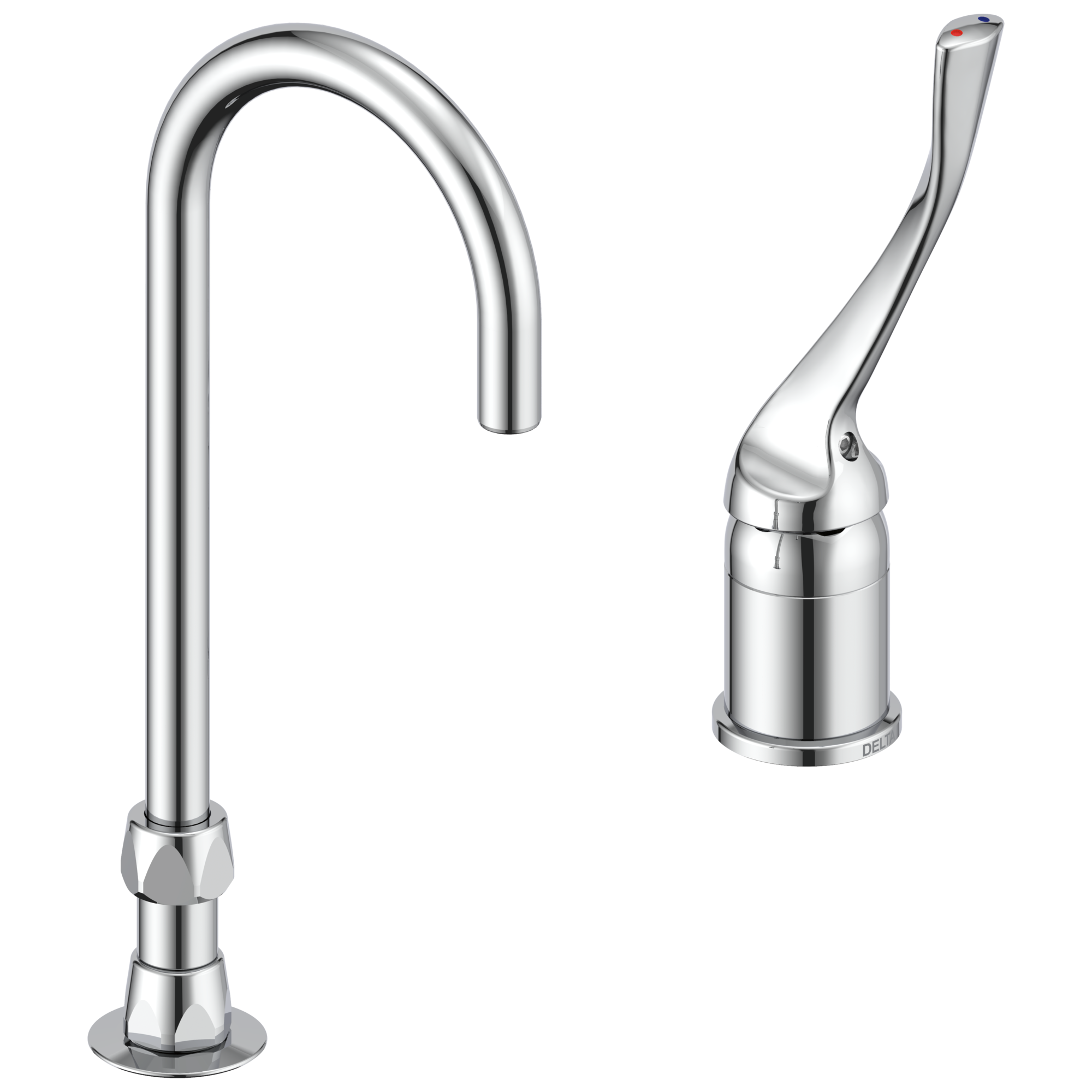 Delta 24T2673 Single Control Mixing Faucet with Gooseneck Spout - Less Pop-Up