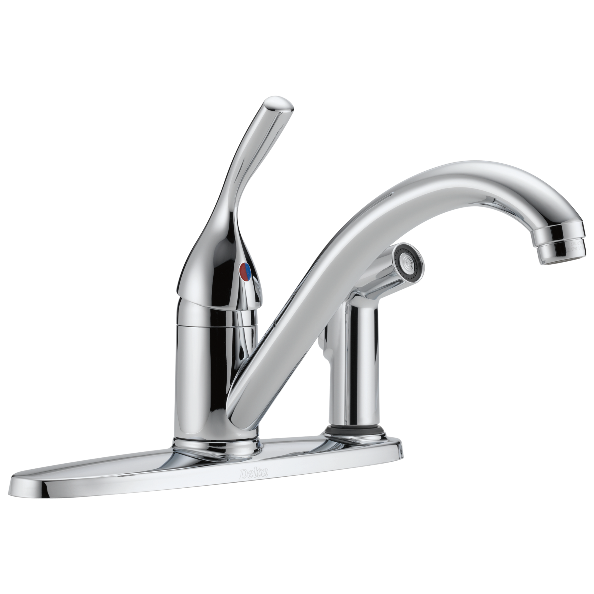 Delta 300-DST Classic Single Handle Kitchen Faucet with Integral Spray