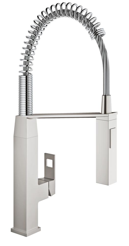 Grohe 31401 Eurocube Pre-Rinse Kitchen Faucet with 2-Function Toggle Sprayer