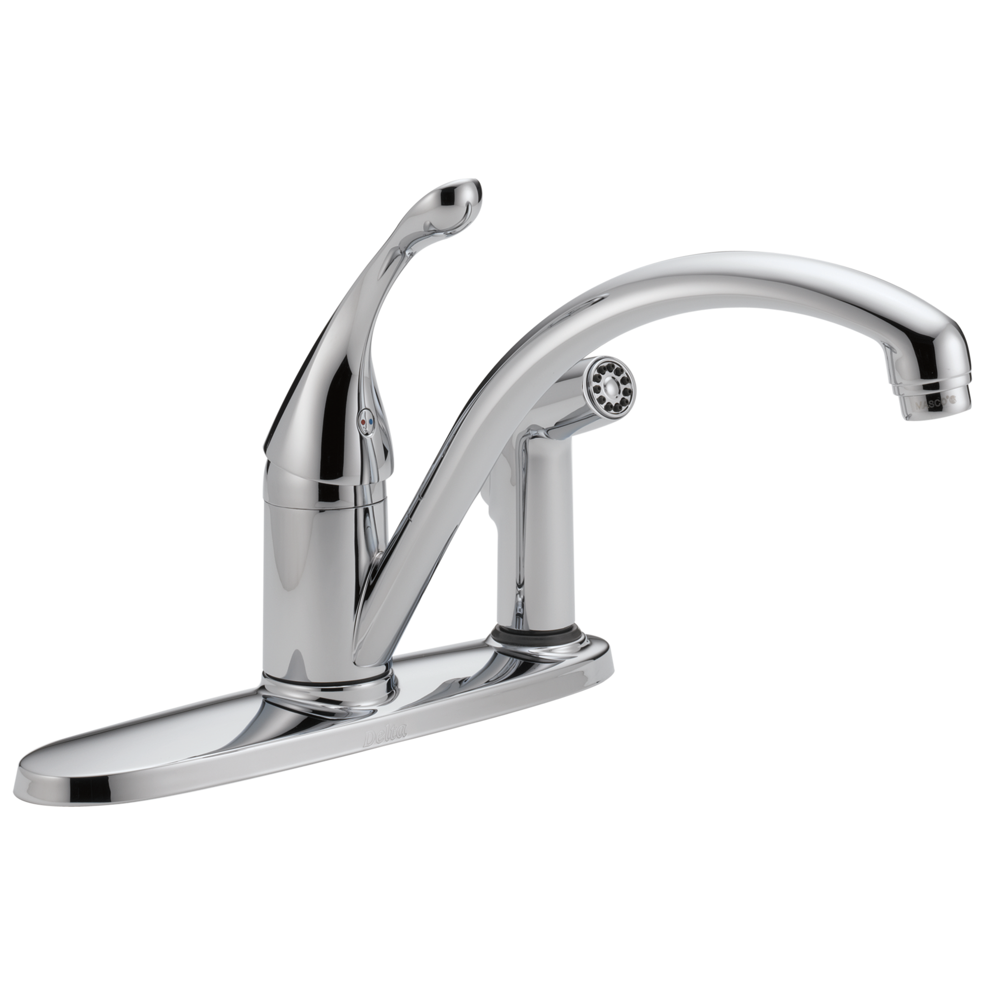 Delta 340-DST Classic Single Handle Kitchen Faucet with Integral Spray