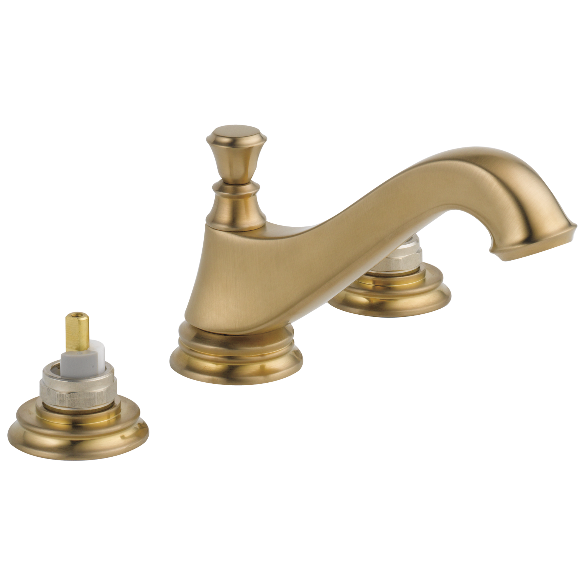 Delta 3595LF-MPU-LHP Cassidy Two Handle Widespread Lavatory Faucet - Low Arc Spout - Less Handles