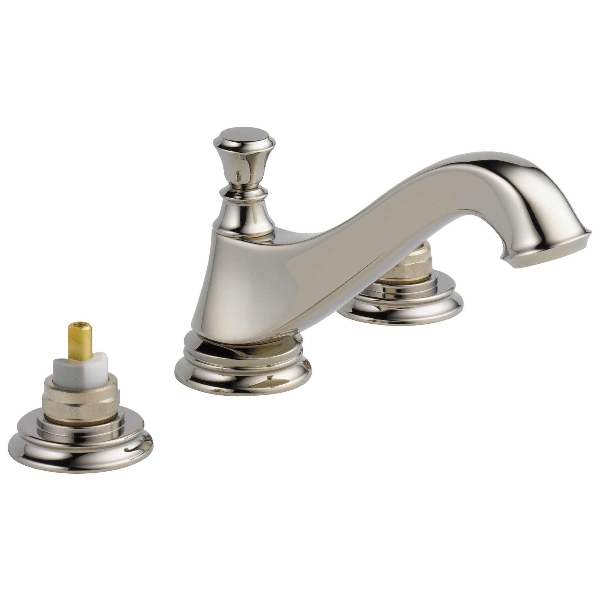 Delta 3595LF-MPU-LHP Cassidy Two Handle Widespread Lavatory Faucet - Low Arc Spout - Less Handles