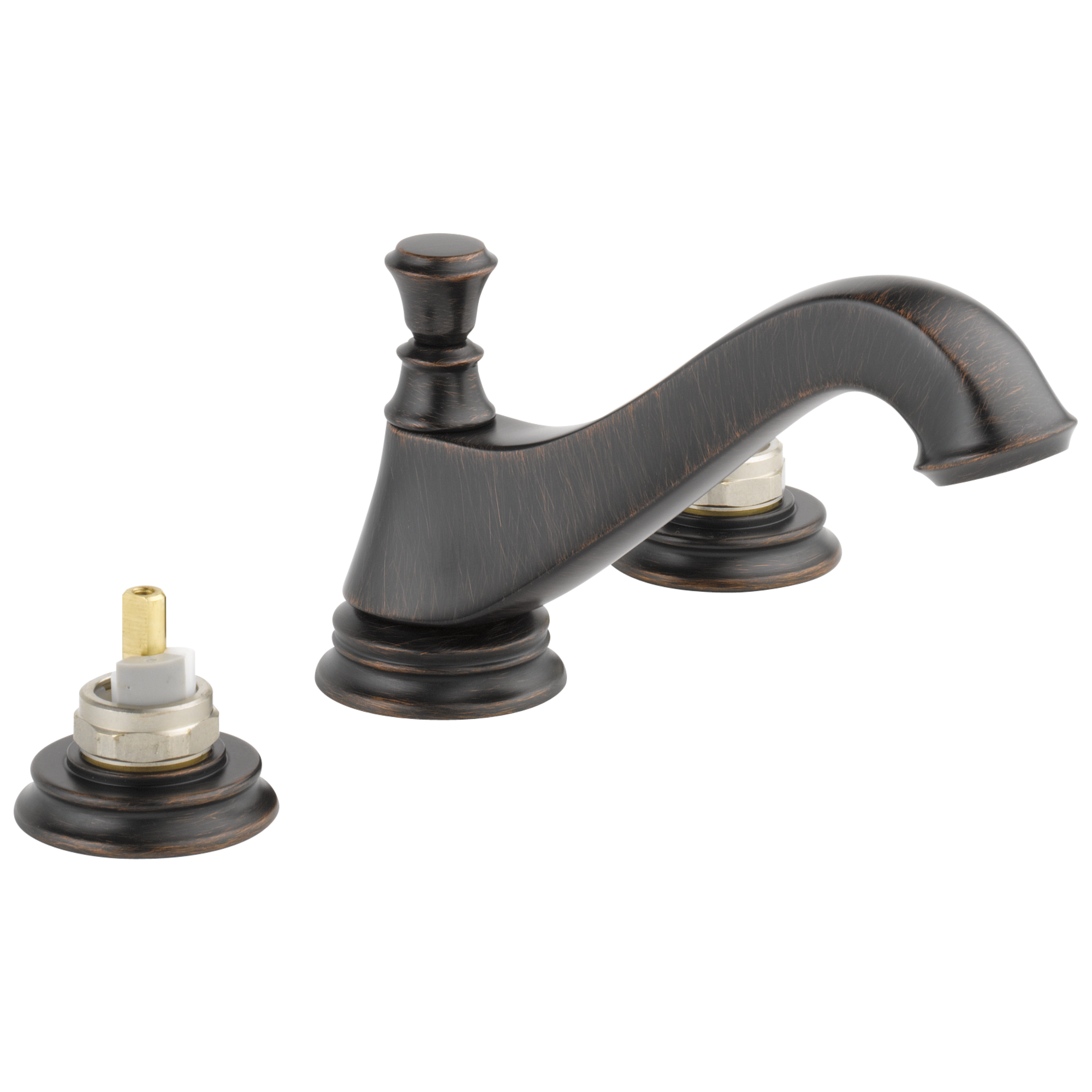 Delta 3595LF-MPU-LHP Cassidy Two Handle Widespread Lavatory Faucet - Low Arc Spout - Less Handles