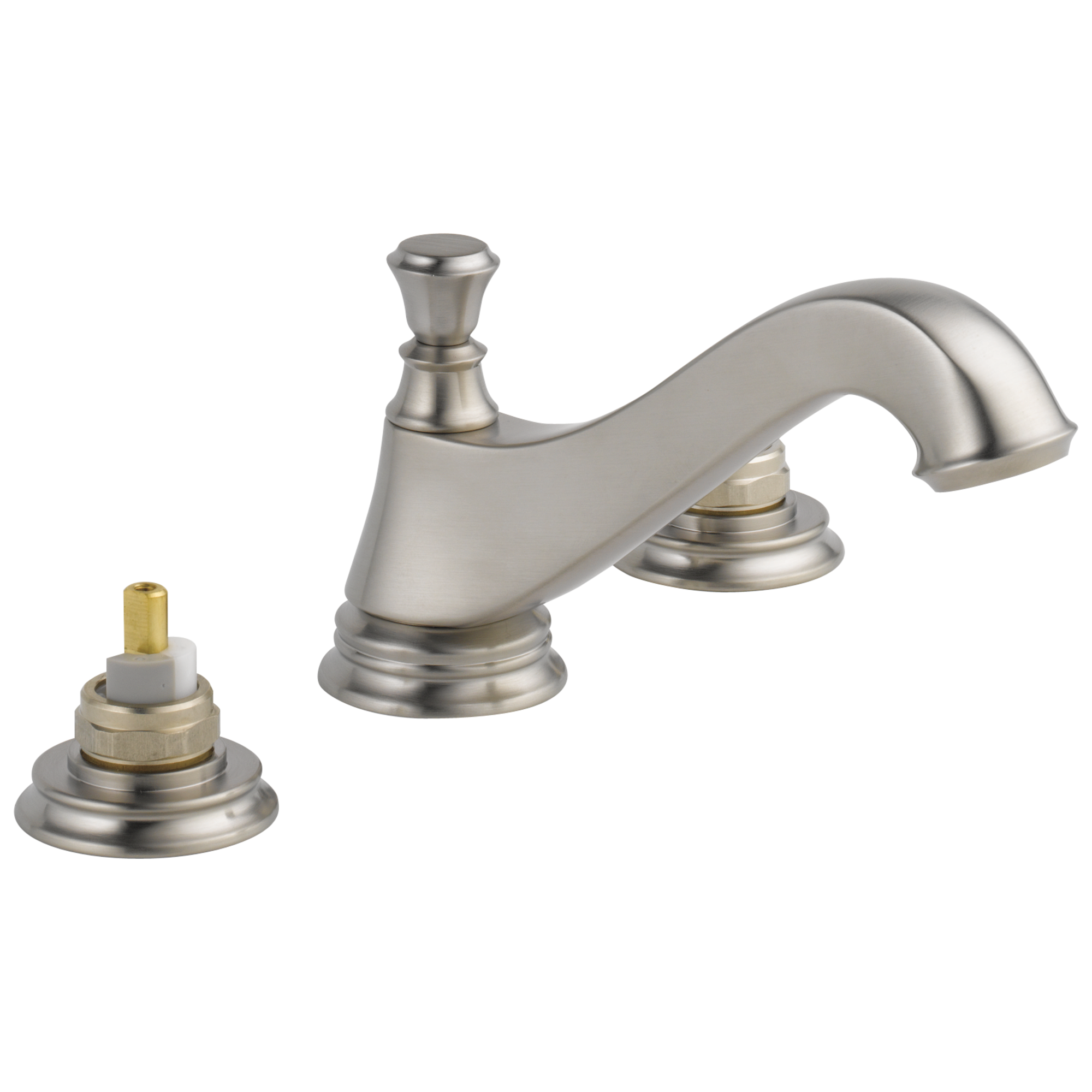 Delta 3595LF-MPU-LHP Cassidy Two Handle Widespread Lavatory Faucet - Low Arc Spout - Less Handles