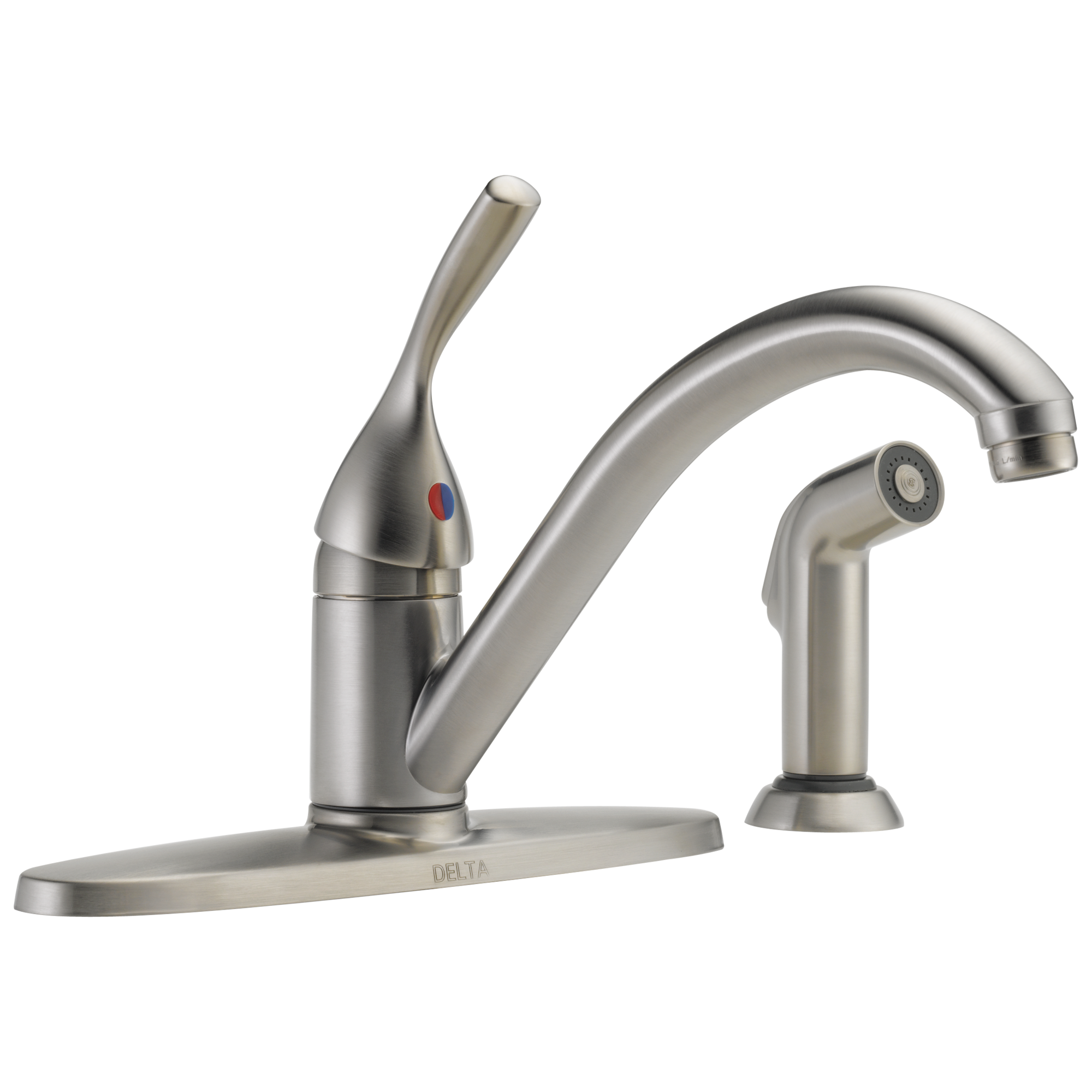 Delta 400-DST Classic Single Handle Kitchen Faucet with Spray