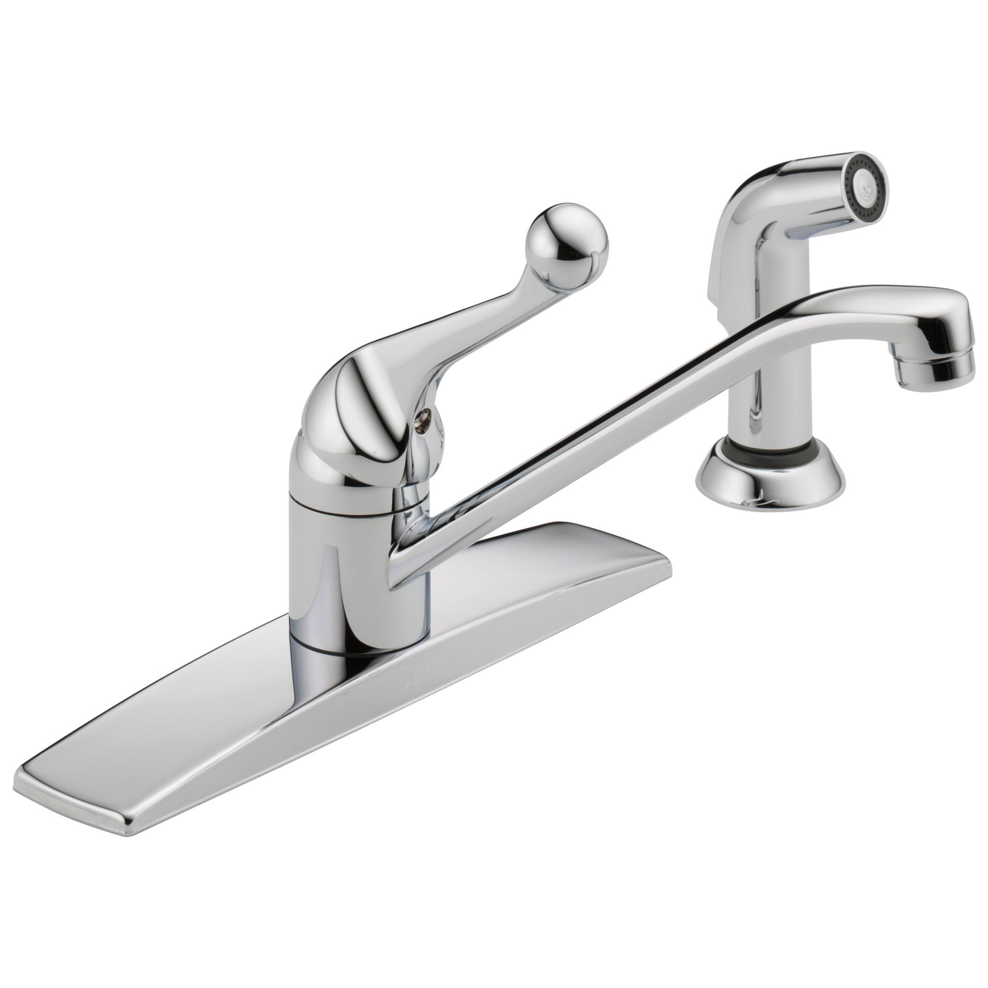 Delta 400LF-WF Classic Single Handle Kitchen Faucet with Spray