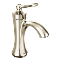 Moen 4500 Wynford Single Hole Bathroom Faucet with Metal Pop-Up Drain Assembly