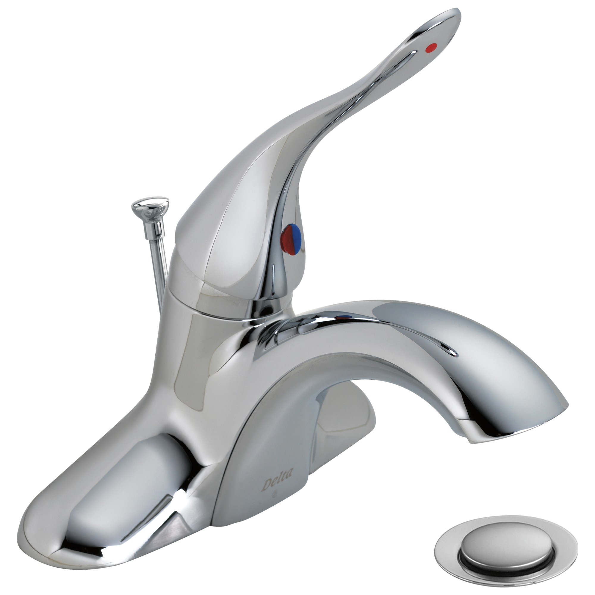 Delta 515LF-HDF Single Handle 1.2 GPM Bathroom Faucet with 6" Handle and Pop-Up Assembly