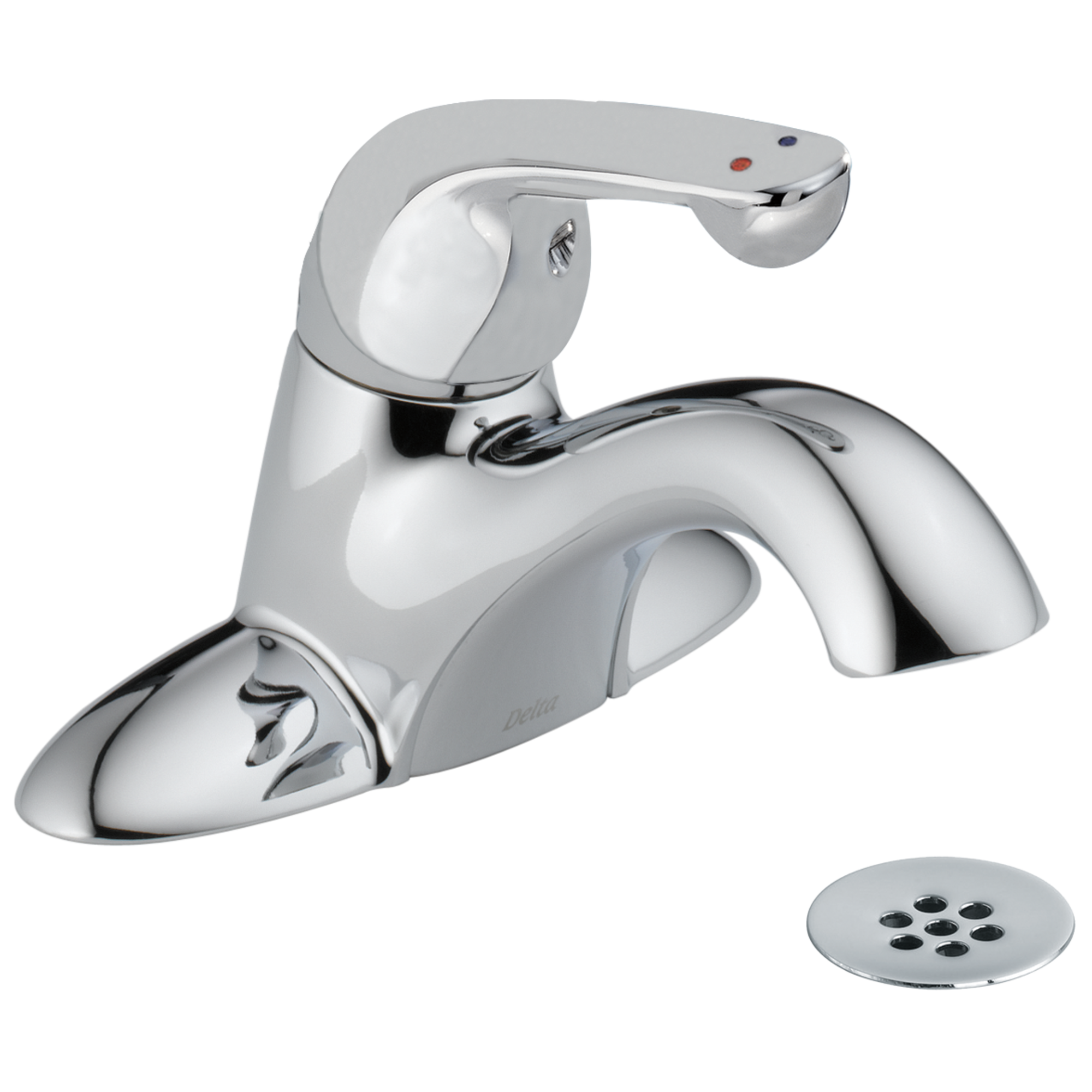Delta 523LF-TGMHDF Center Set Bathroom Faucet with Diamond Seal Technology - Free Drain Assembly