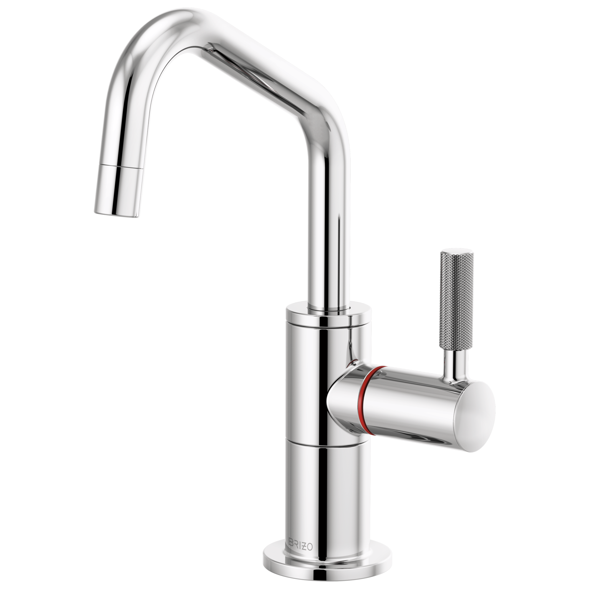 Brizo Litze: Beverage Faucet with Angled Spout and Knurled Handle