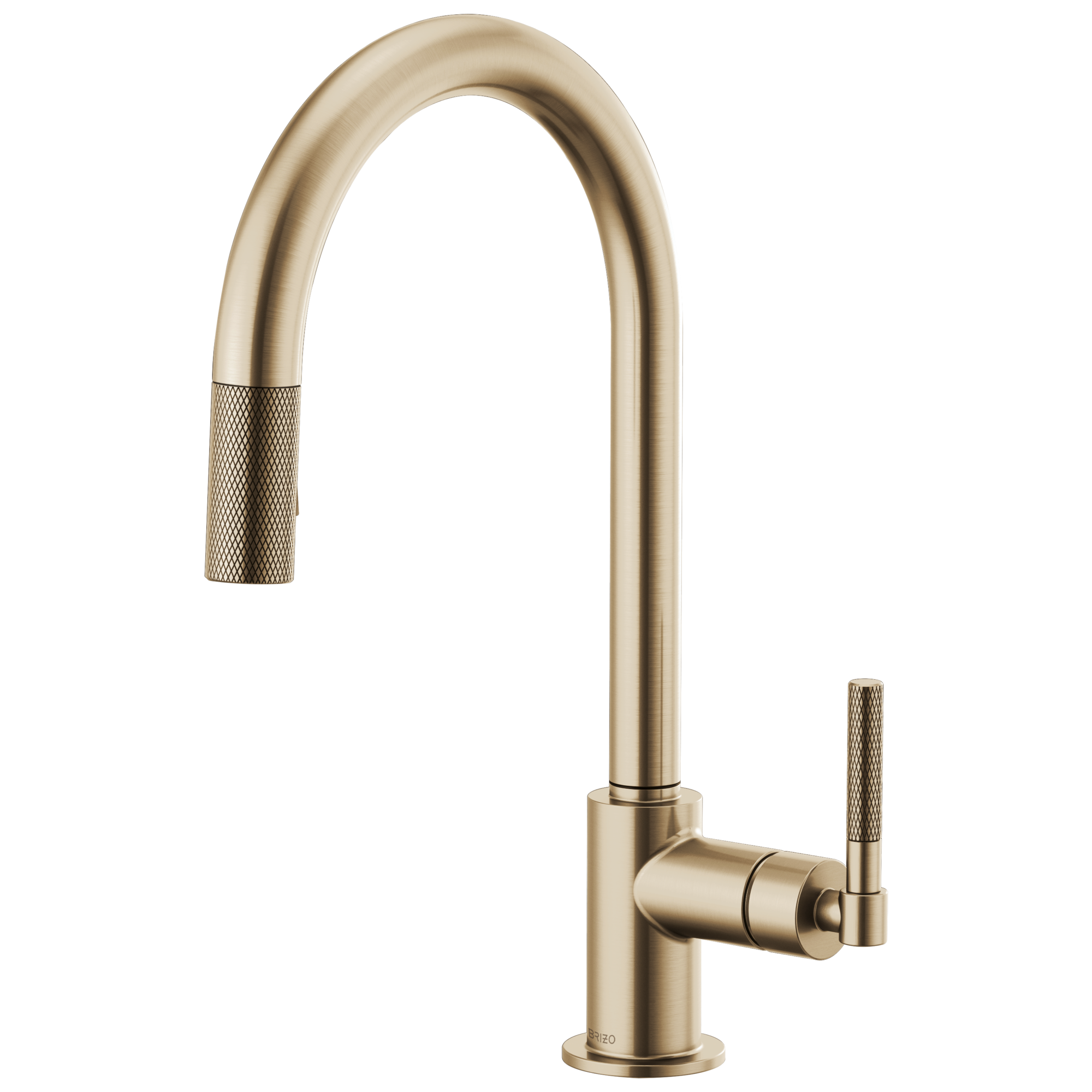 Brizo Litze: Pull-Down Faucet with Arc Spout and Knurled Handle