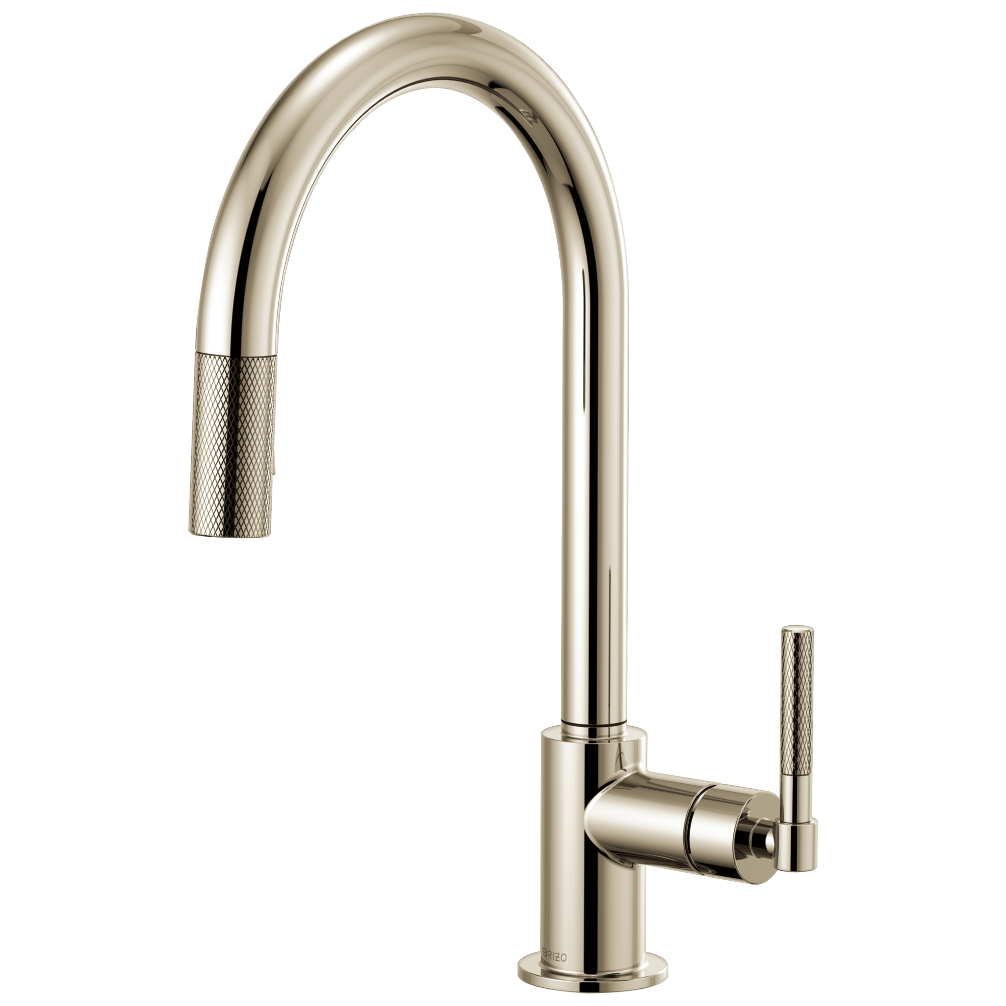 Brizo Litze: Pull-Down Faucet with Arc Spout and Knurled Handle