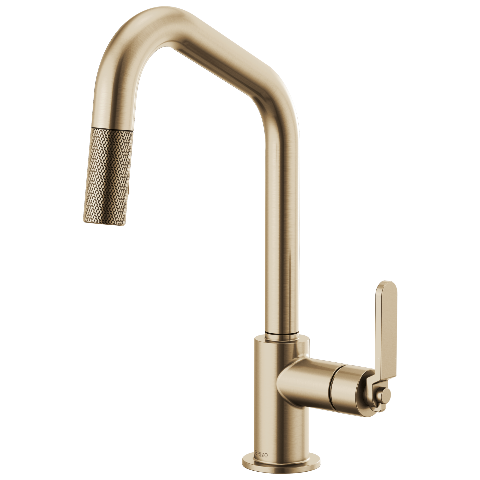 Brizo Litze: Pull-Down Faucet with Angled Spout and Industrial Handle