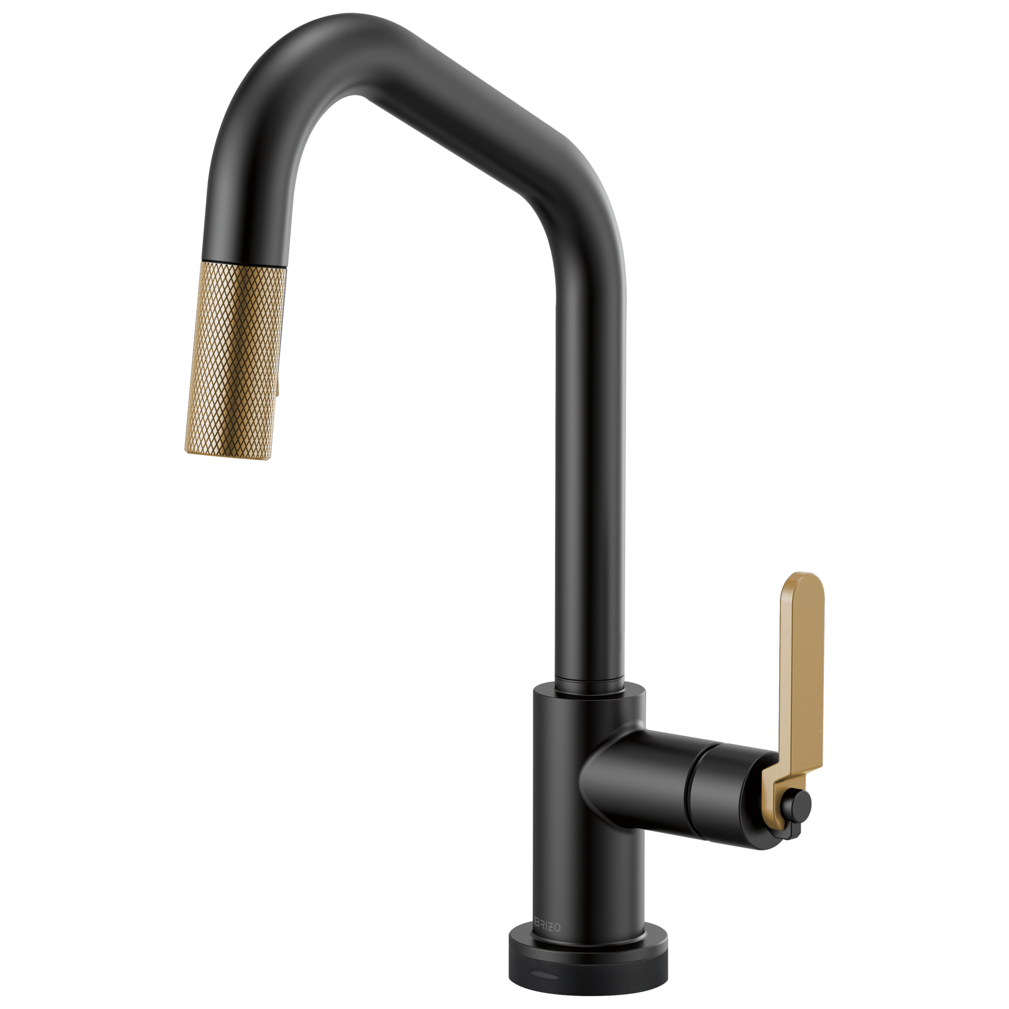 Brizo Litze: SmartTouch Pull-Down Faucet with Angled Spout and Industrial Handle