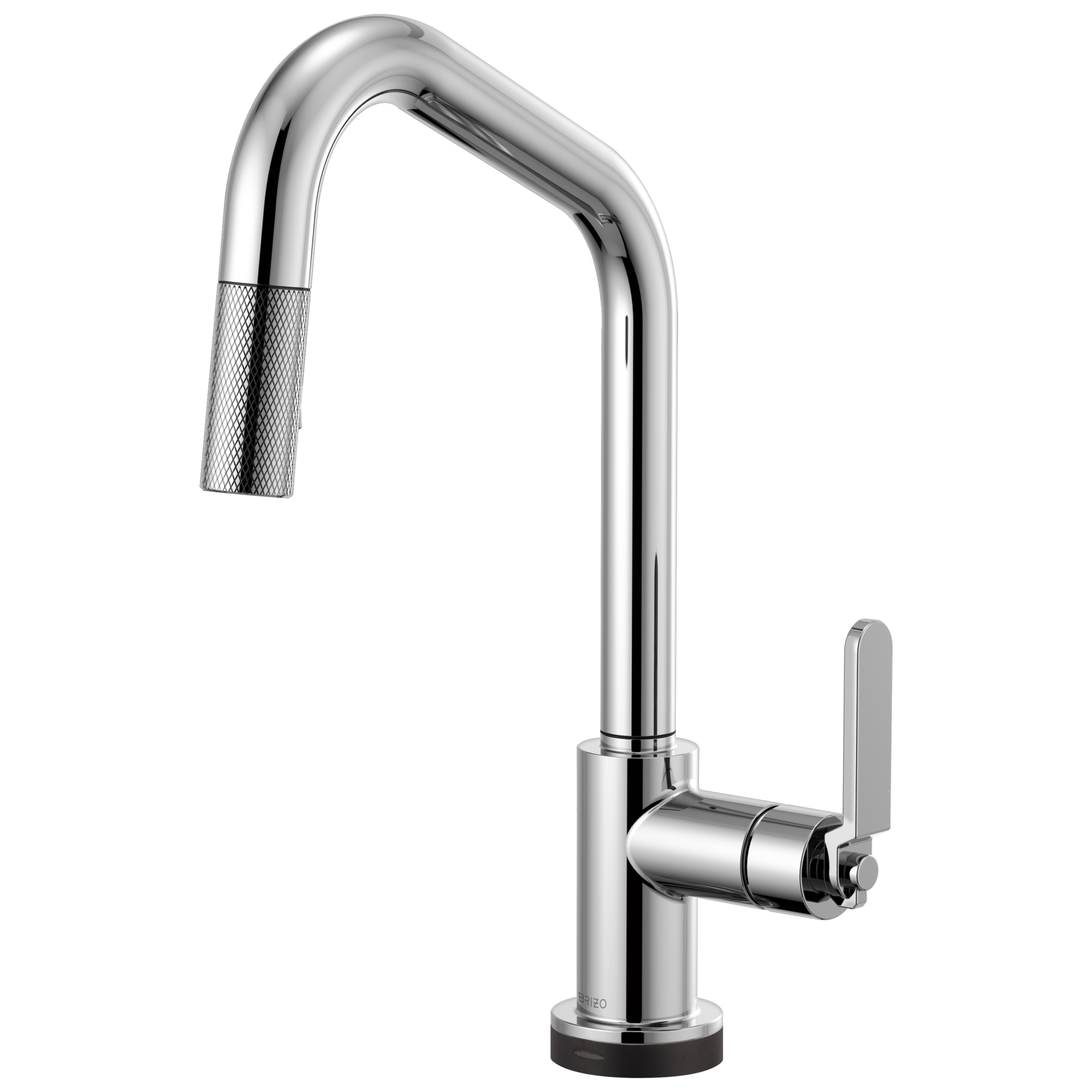 Brizo Litze: SmartTouch Pull-Down Faucet with Angled Spout and Industrial Handle