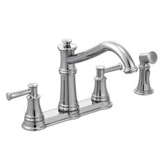 Moen 7255 Belfield Two Handle Kitchen Faucet with Spray