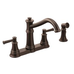 Moen 7255 Belfield Two Handle Kitchen Faucet with Spray