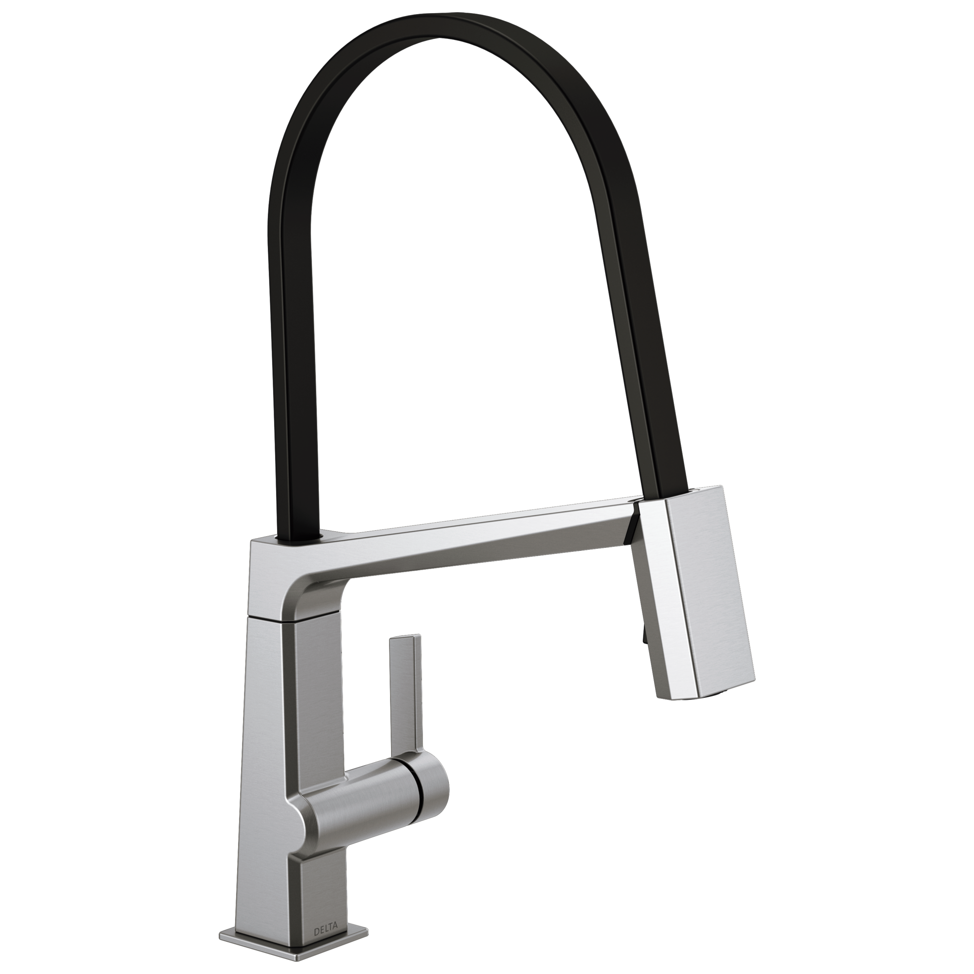 Delta 9693-DST Pivotal Single Handle Exposed Hose Kitchen Faucet