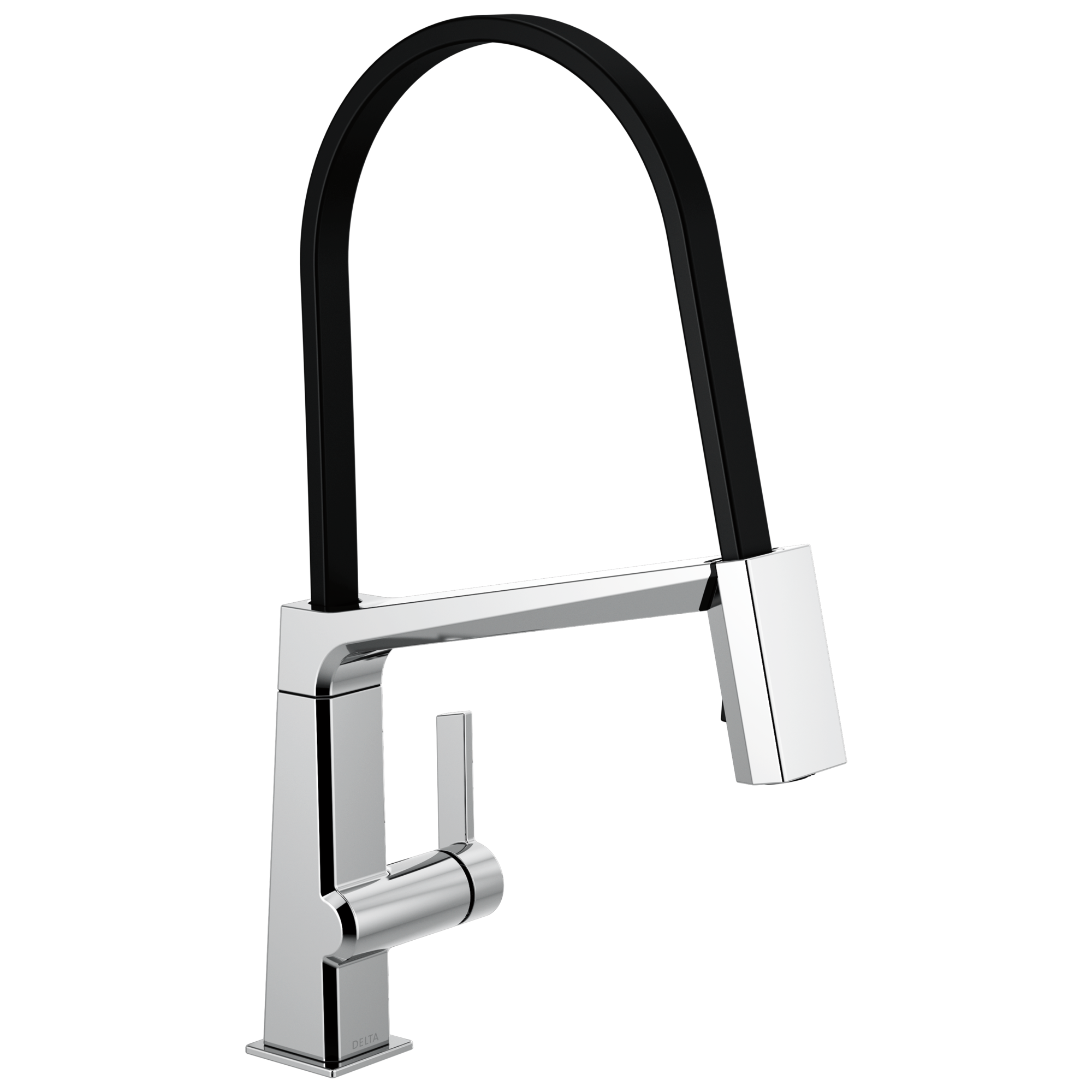 Delta 9693-DST Pivotal Single Handle Exposed Hose Kitchen Faucet