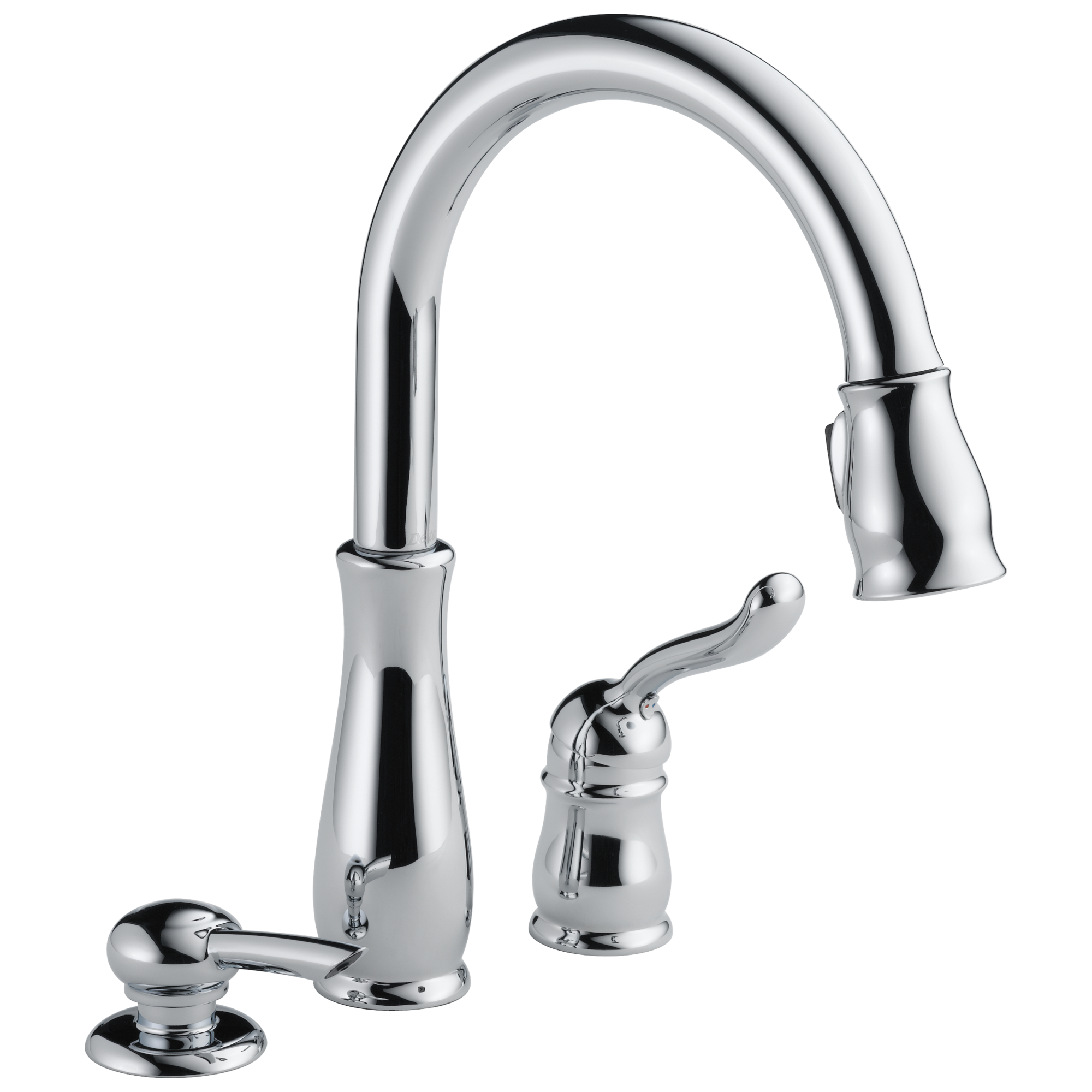 Delta 978-SD-DST Leland Single Handle Pull-down Kitchen Faucet with Soap Dispenser