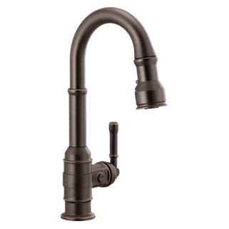 Delta Broderick: Single Handle Pull-Down Bar/Prep Faucet