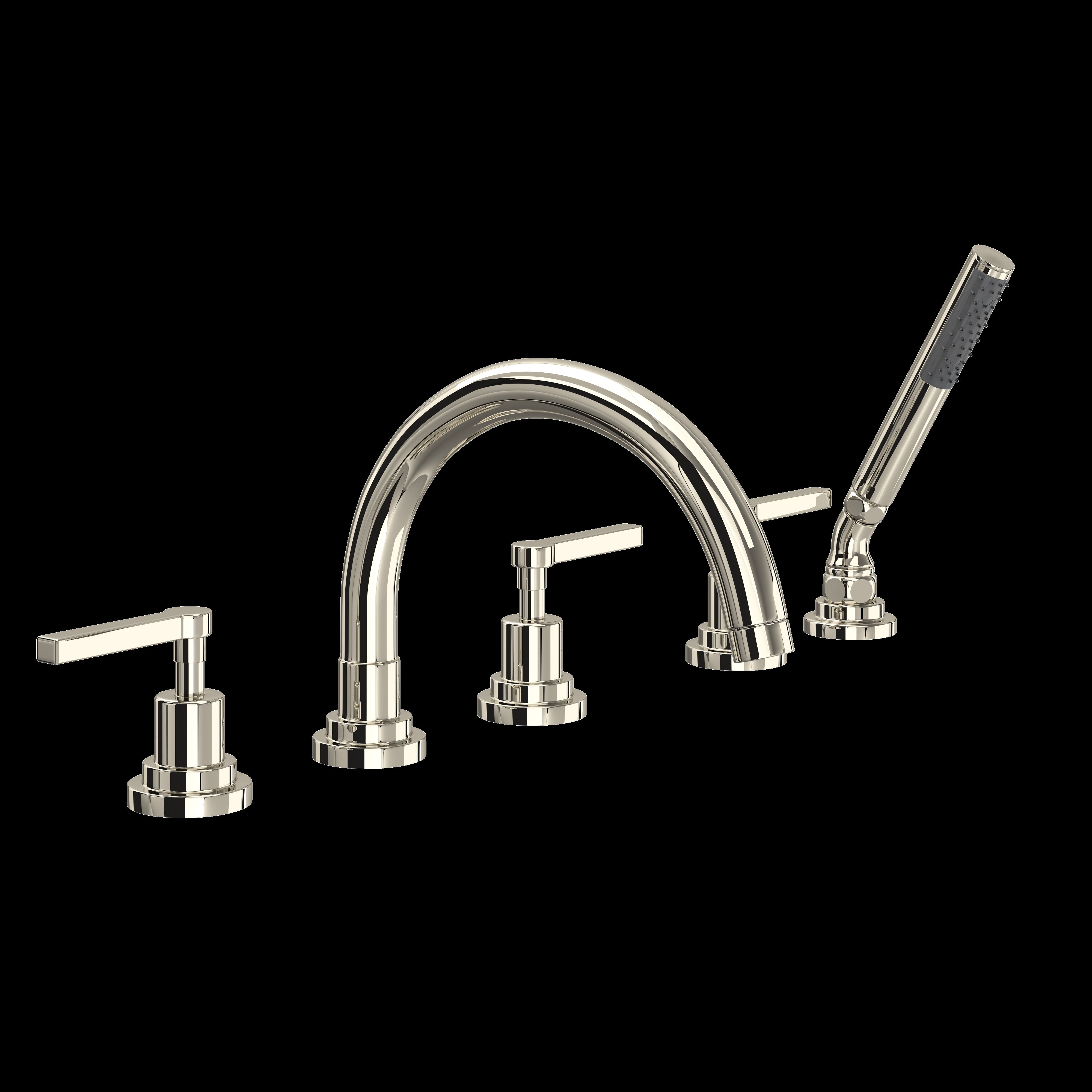 ROHL A2214 Lombardia 5-Hole Deck Mount Tub Filler With C-Spout