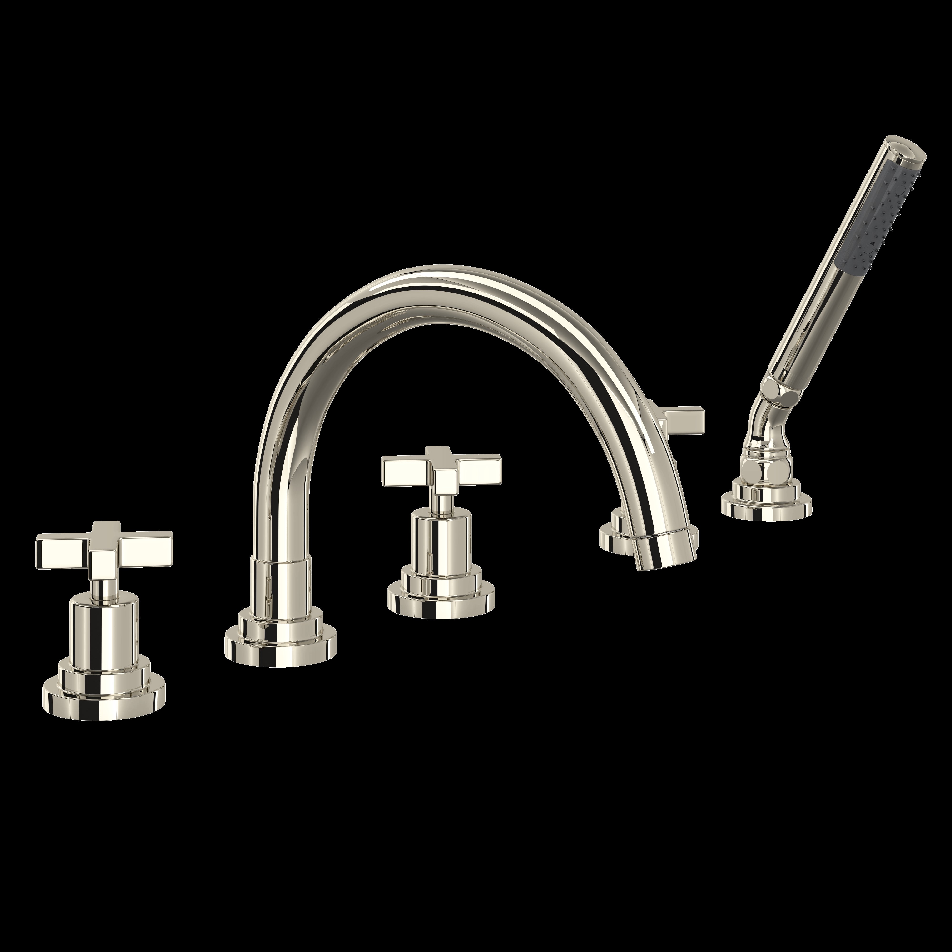ROHL A2214 Lombardia 5-Hole Deck Mount Tub Filler With C-Spout