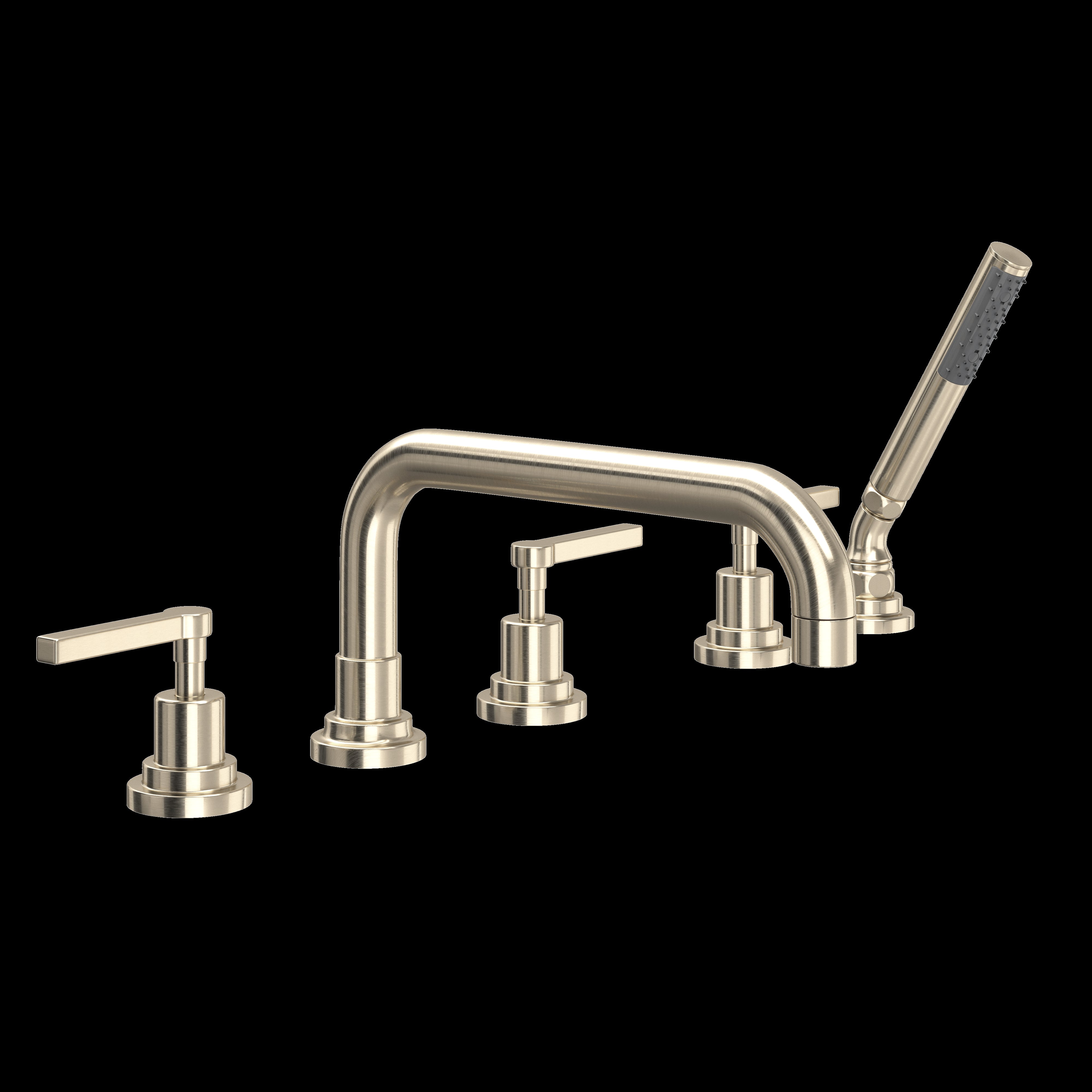 ROHL A2224 Lombardia 5-Hole Deck Mount Tub Filler With U-Spout