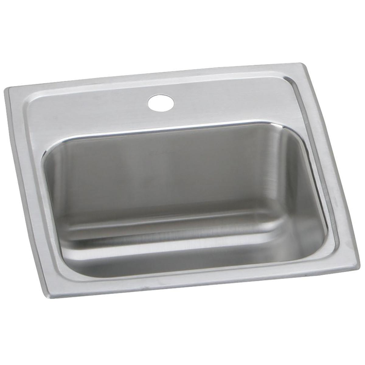 Elkay Celebrity Stainless Steel 15" x 15" x 6-1/8", 1-Hole Single Bowl Drop-in Bar Sink