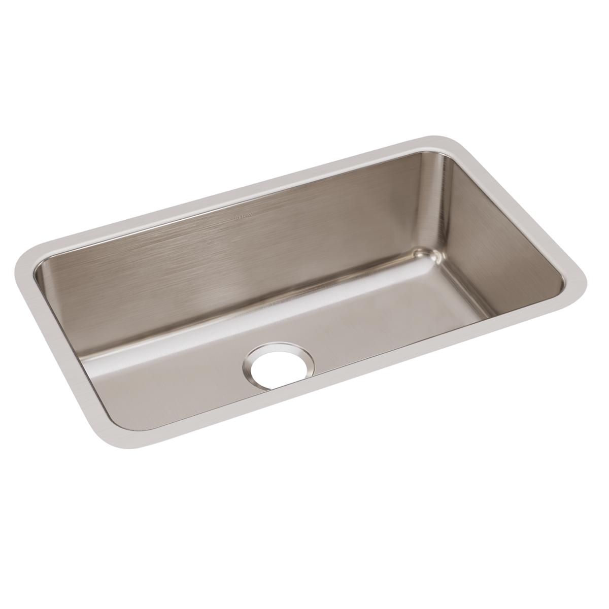 Elkay Lustertone Classic Stainless Steel 30-1/2" x 18-1/2" x 10", Single Bowl Undermount Sink