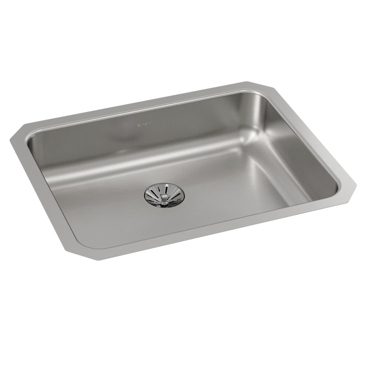 Elkay Lustertone Classic Stainless Steel, 23-1/2" x 18-1/4" x 5-3/8", Single Bowl Undermount ADA Sink w/Perfect Drain