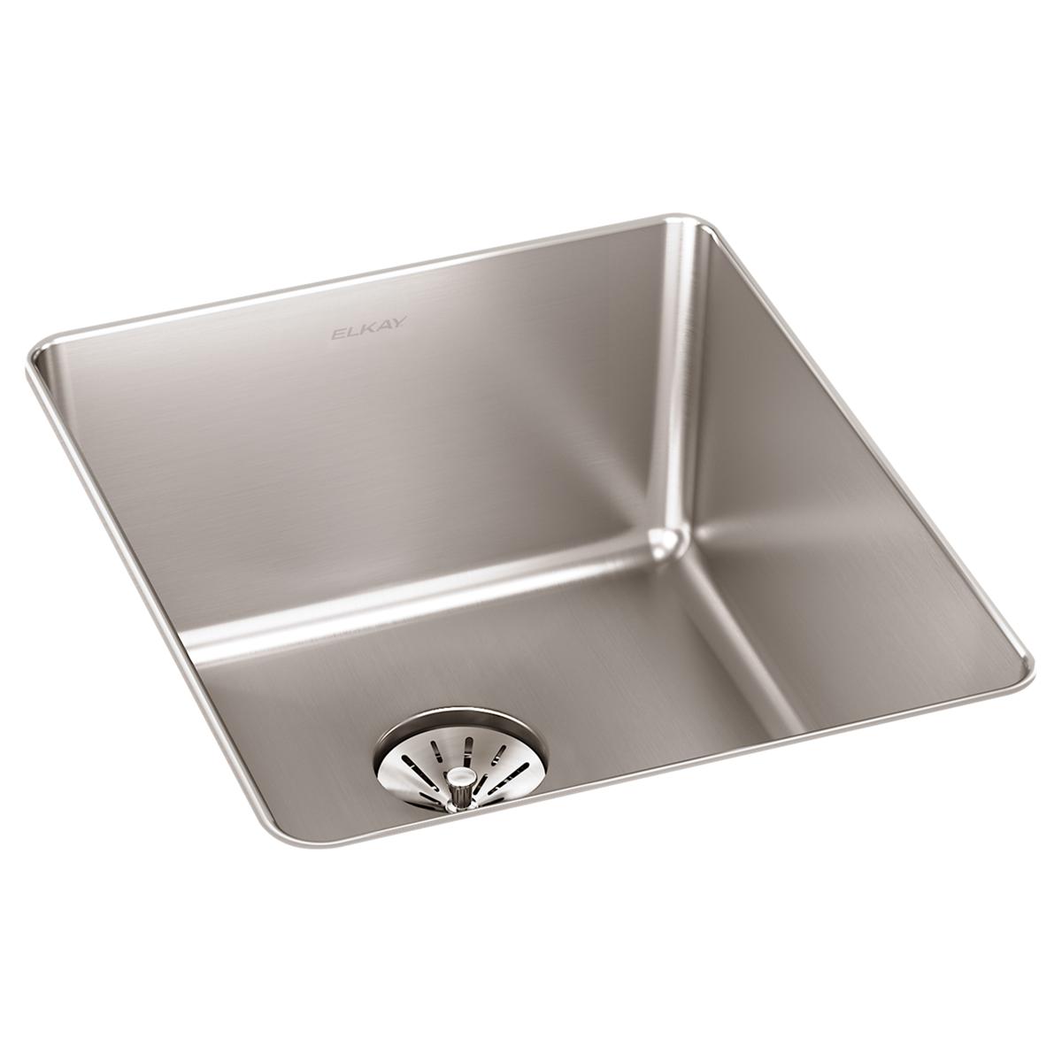 Elkay Lustertone Iconix 16 Gauge Stainless Steel 16" x 18-1/2" x 8", Single Bowl Undermount Sink with Perfect Drain