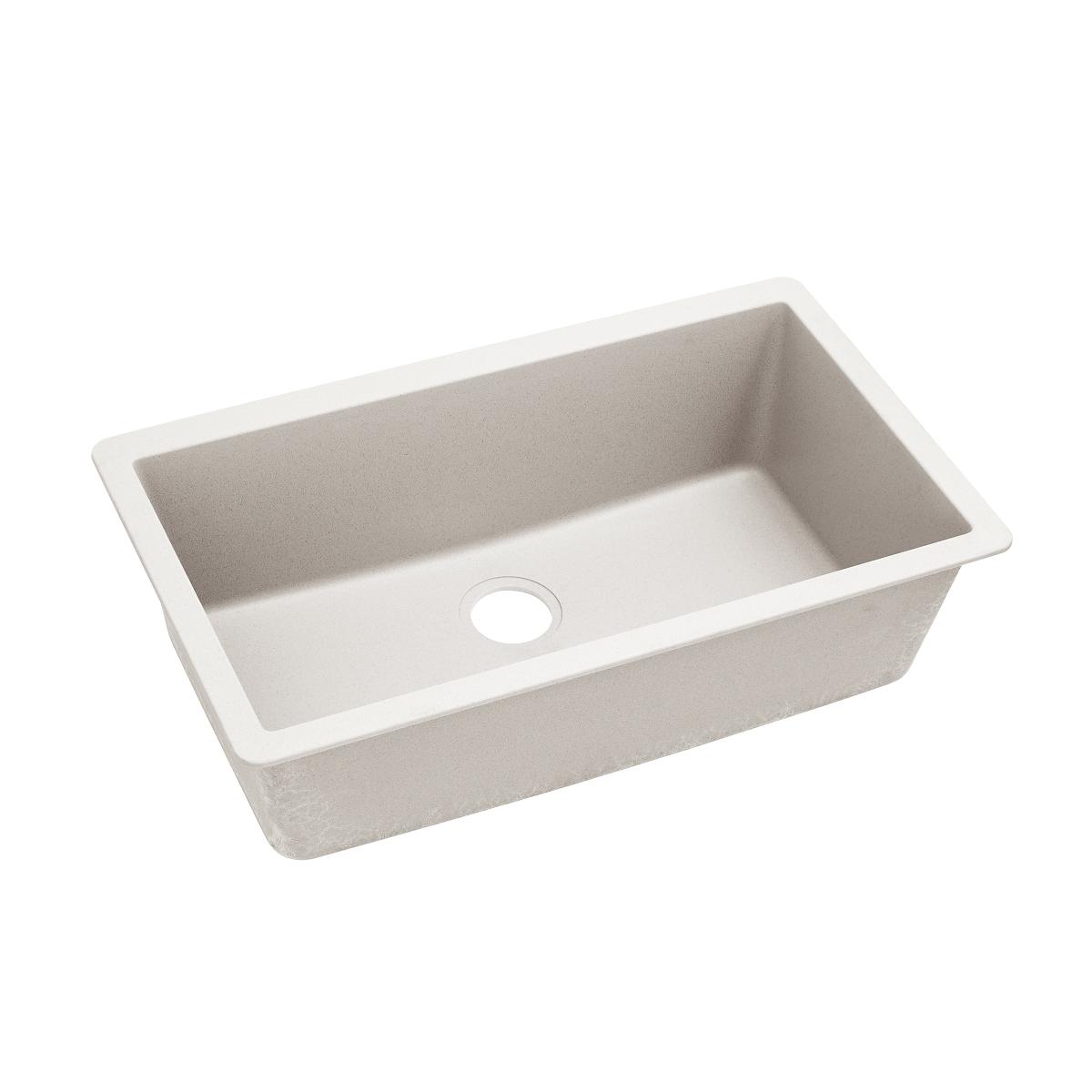 Elkay Quartz Luxe 33" x 18-7/16" x 9-7/16", Single Bowl Undermount Sink, Ricotta