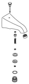 KOHLER K-88034-CP Spout Kit, Div