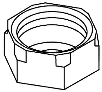 KOHLER K-33424 Nut, .5-14Npsm