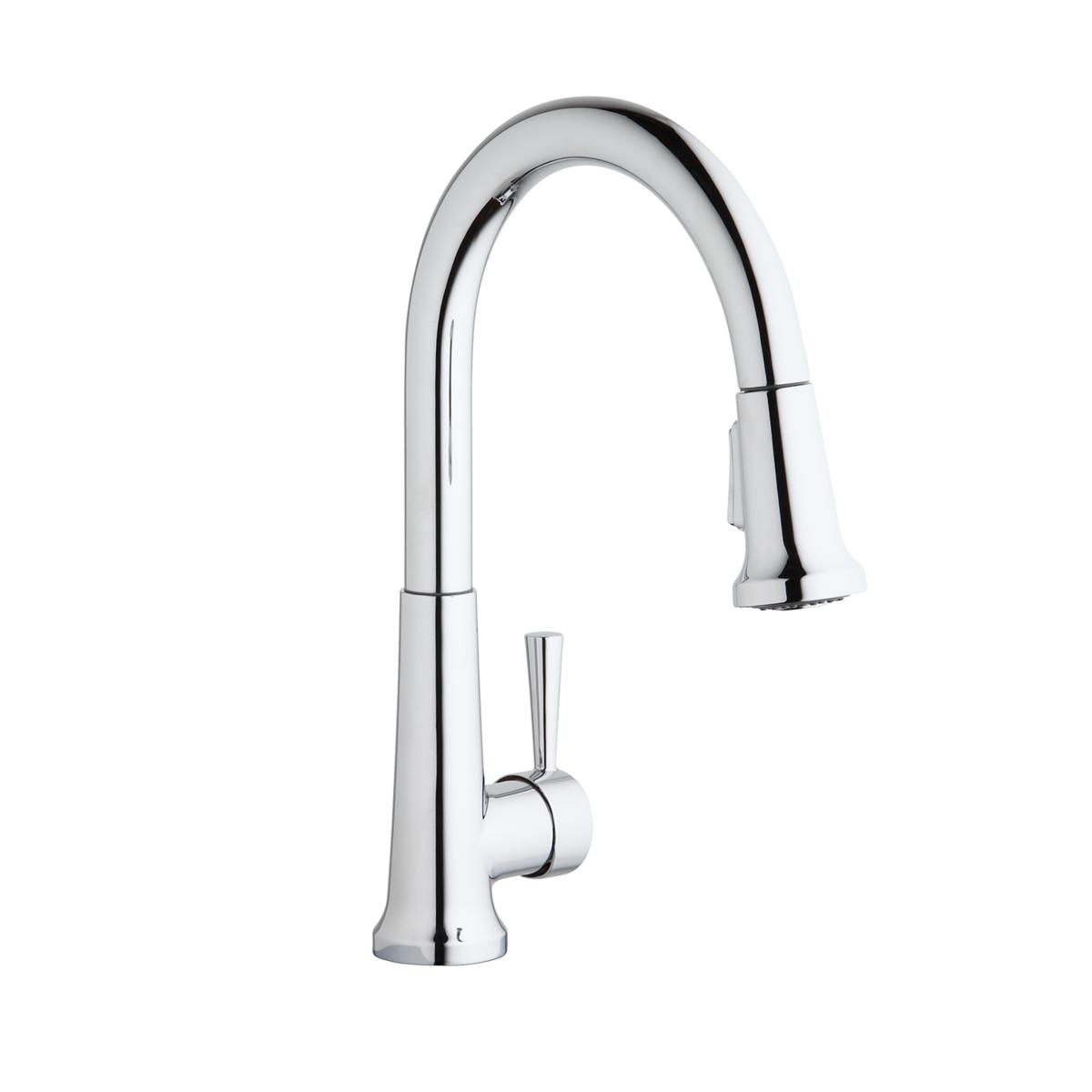 Elkay Everyday Single Hole Deck Mount Kitchen Faucet with Pull-down Spray Forward Only Lever Handle Chrome