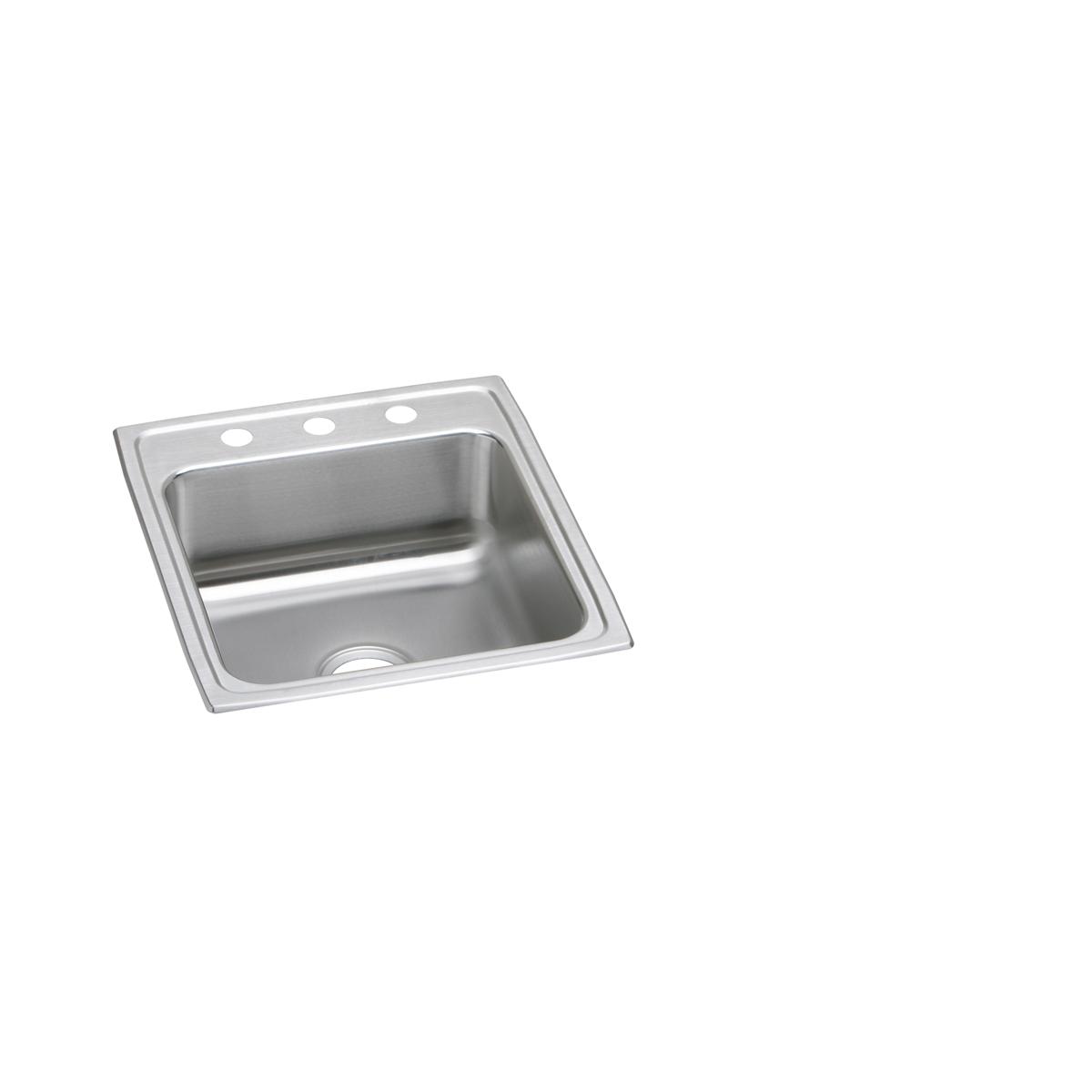 Elkay Lustertone Classic Stainless Steel 19-1/2" x 22" x 6-1/2", MR2-Hole Single Bowl Drop-in ADA Sink