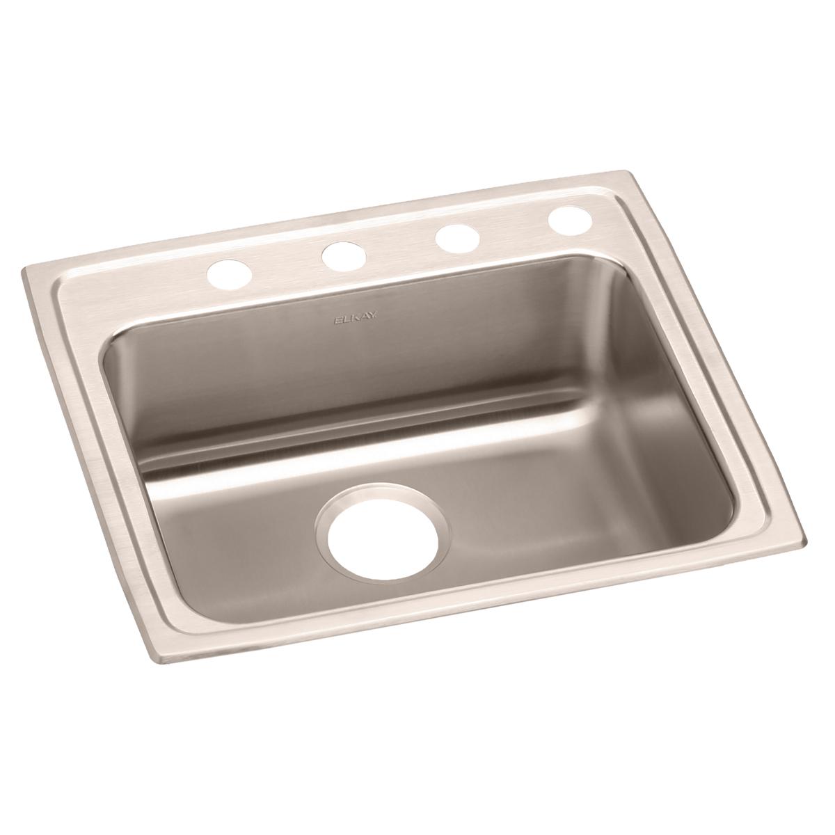 Elkay Lustertone Classic Stainless Steel 25" x 21-1/4" x 5-1/2", Single Bowl Drop-in ADA Sink