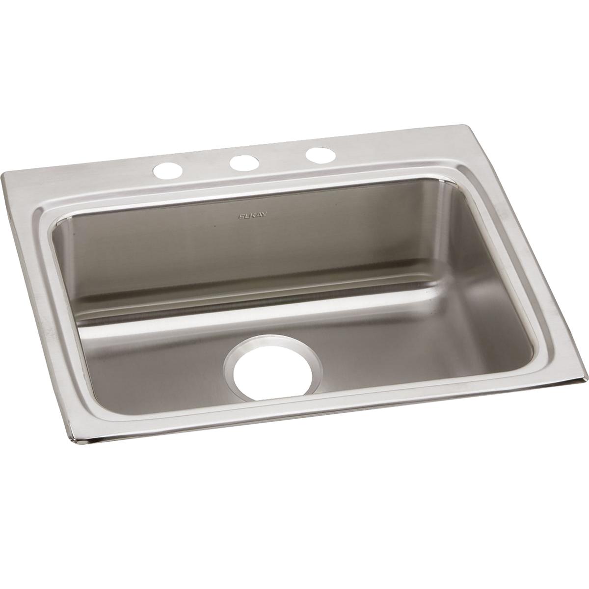 Elkay Lustertone Classic Stainless Steel 25" x 22" x 6", Single Bowl Drop-in ADA Sink