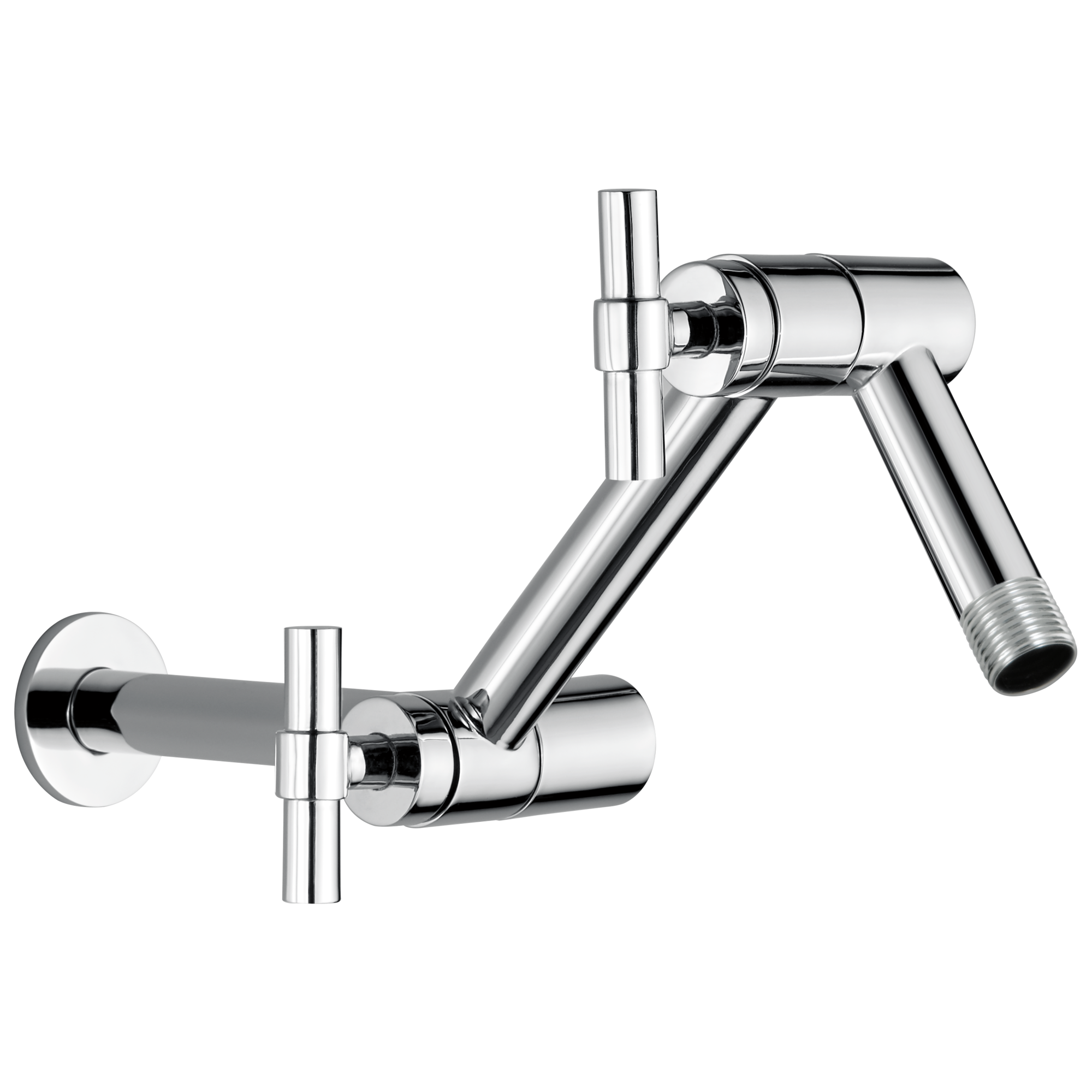 Brizo Brizo Universal Showering: Linear Round Jointed Wall Mount Shower Arm And Flange