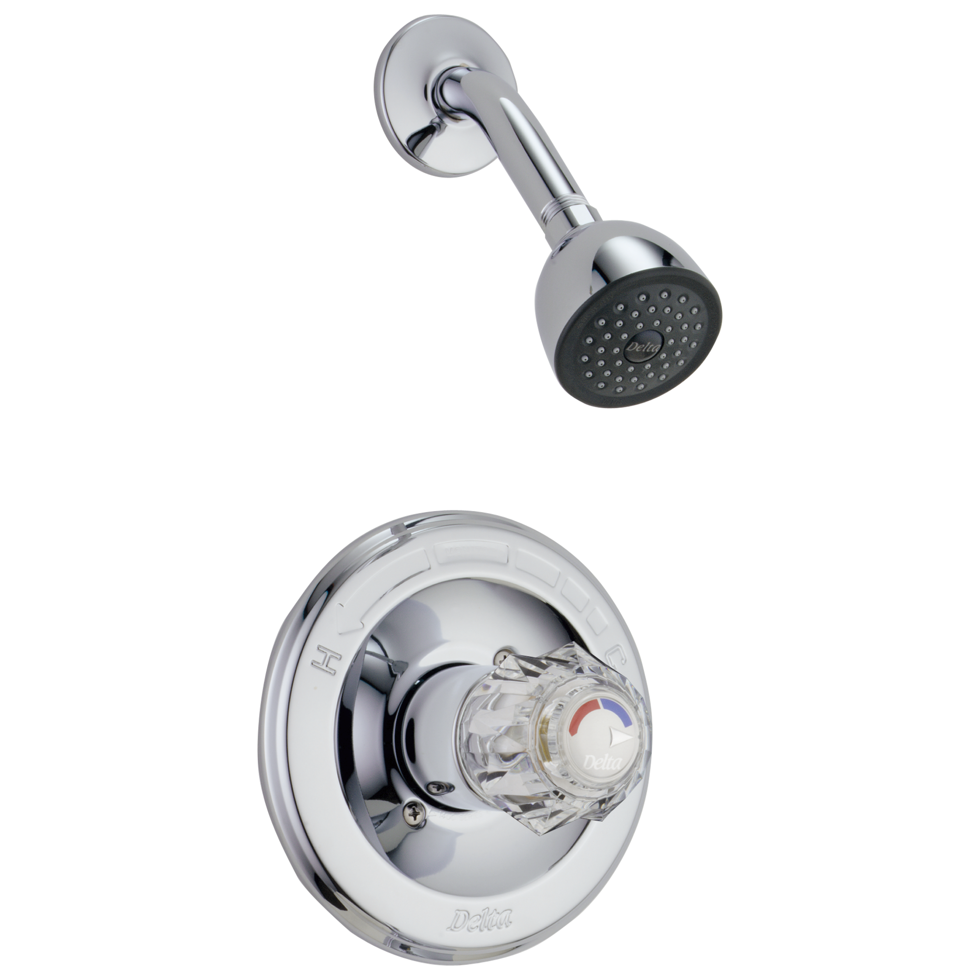 Delta T13222 Classic Monitor 13 Series Shower Trim - Clear Knob Handle