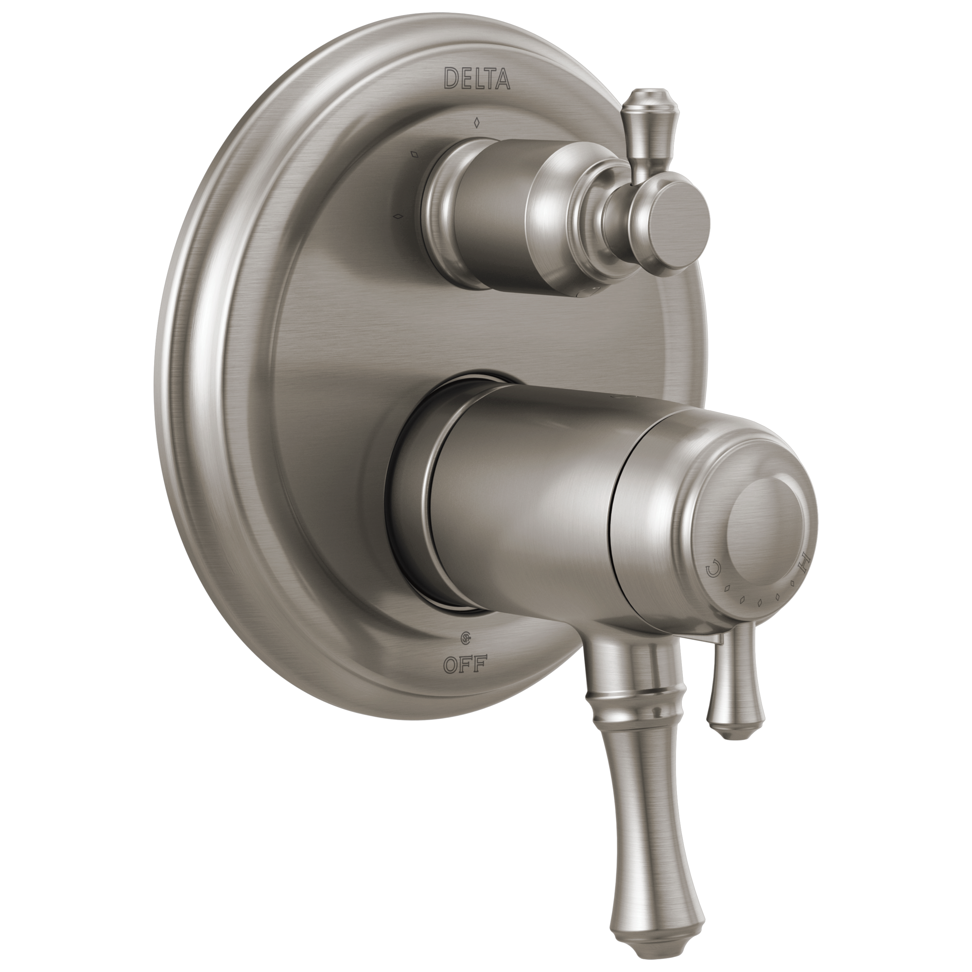 Delta T27T897 Cassidy Traditional 2-handle Tempassure 17T Series Valve Trim with 3-Setting Integrated Diverter