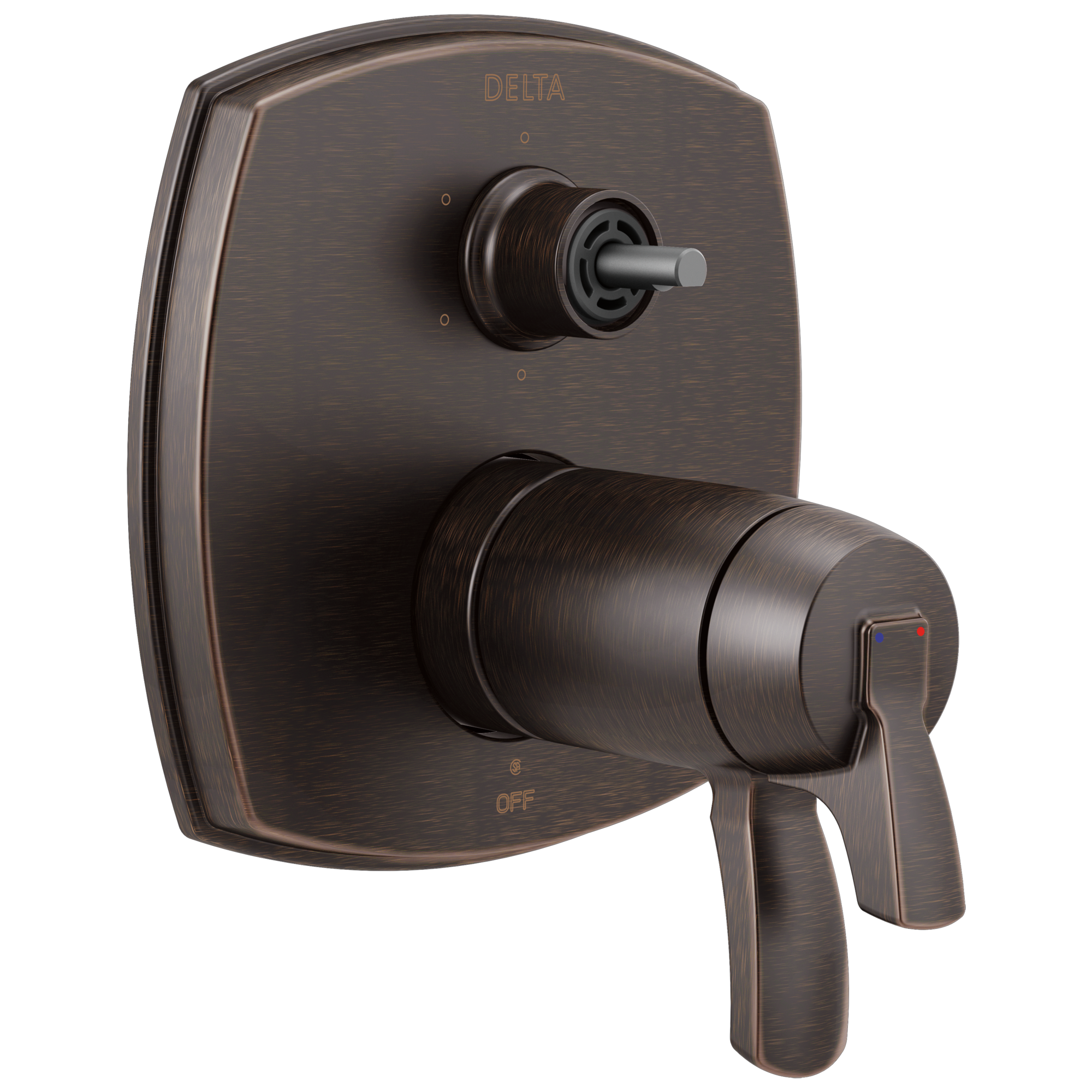 Delta Stryke: 17 Thermostatic Integrated Diverter Trim with Six Function Diverter Less Diverter Handle