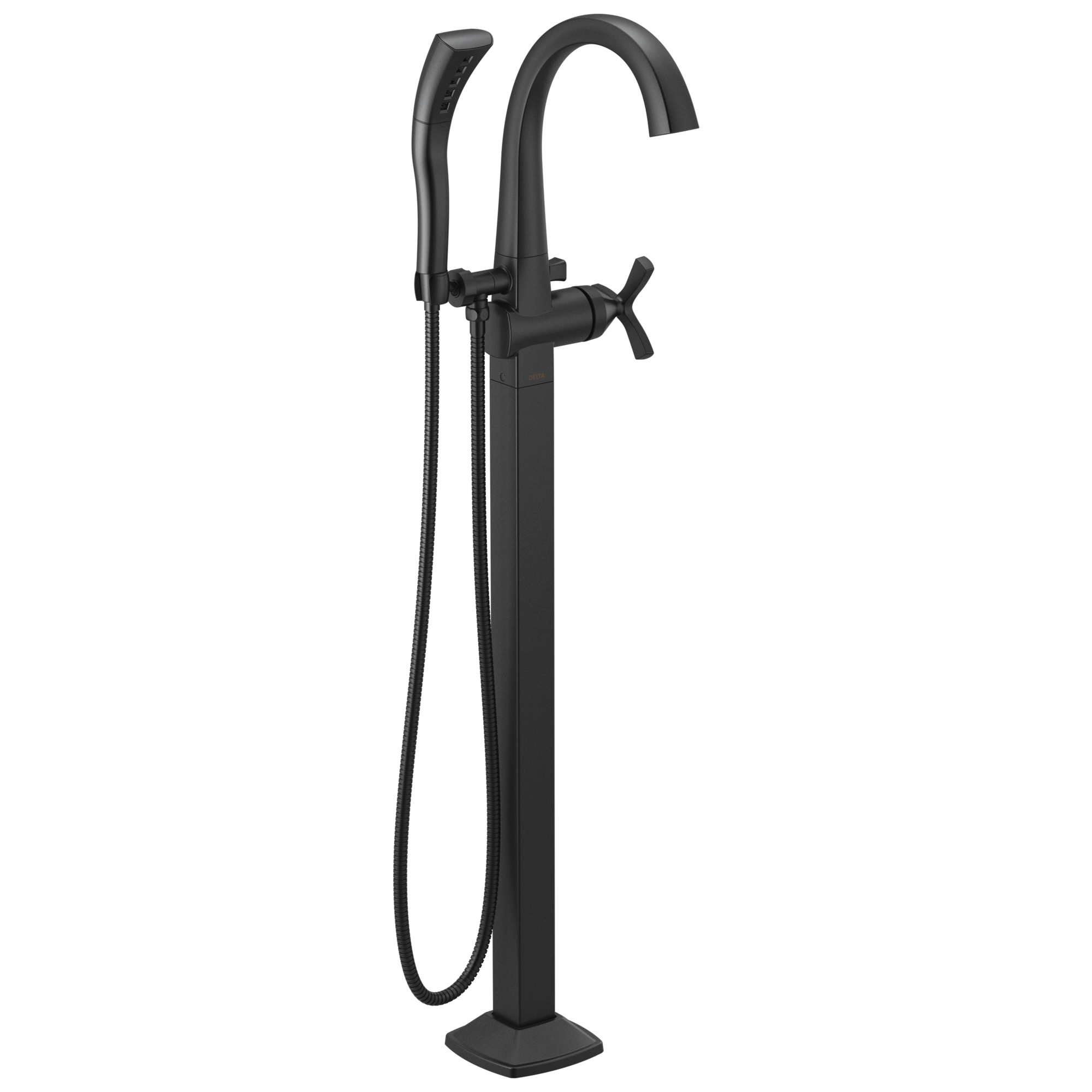 Delta Stryke: Single Handle Floor Mount Tub Filler Trim