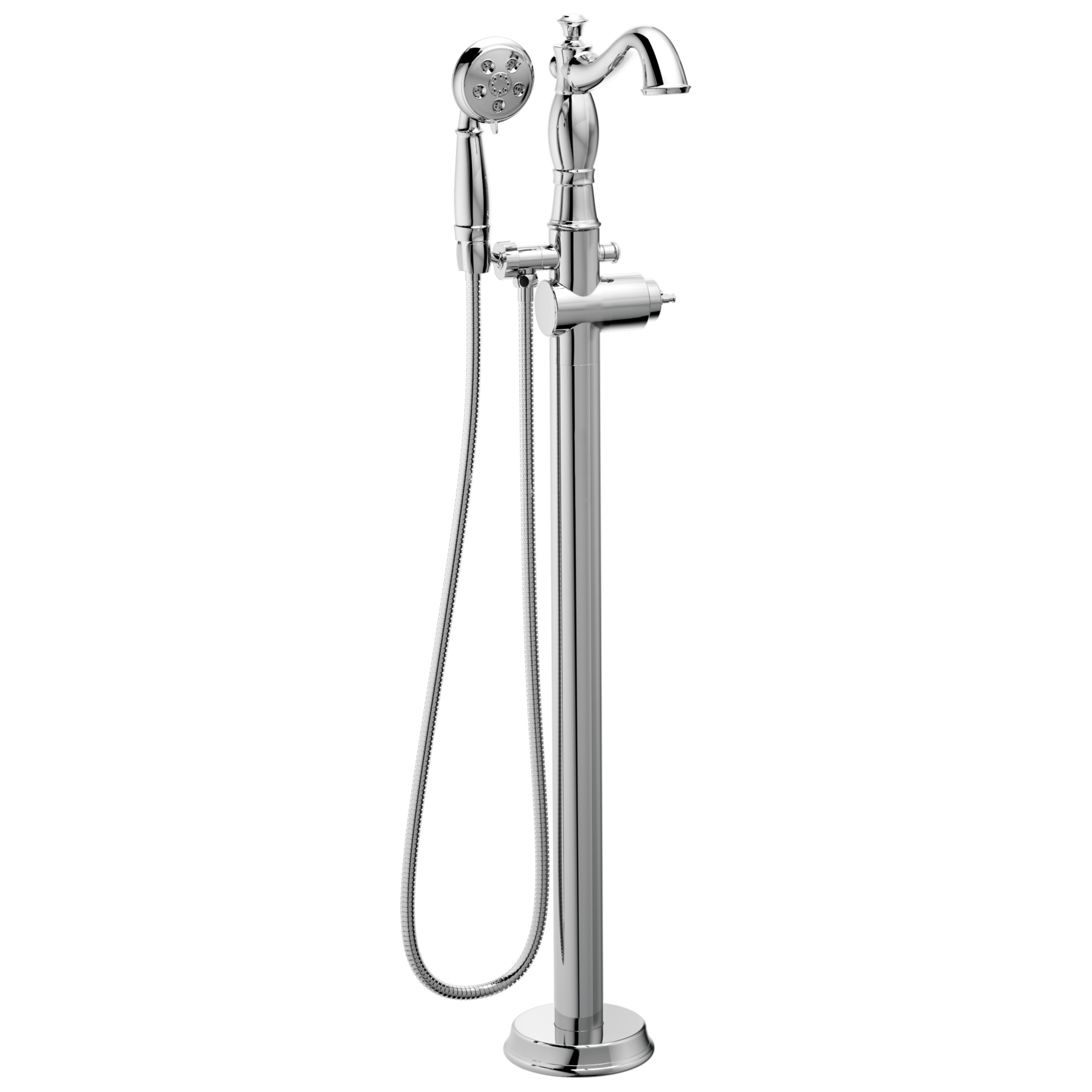 Delta T4797-FL-LHP Cassidy Traditional Floor Mount Tub Filler Trim - Less Handle