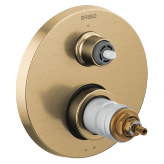 Brizo Litze: TempAssure Thermostatic Valve with 3-Function Diverter Trim - Less Handles